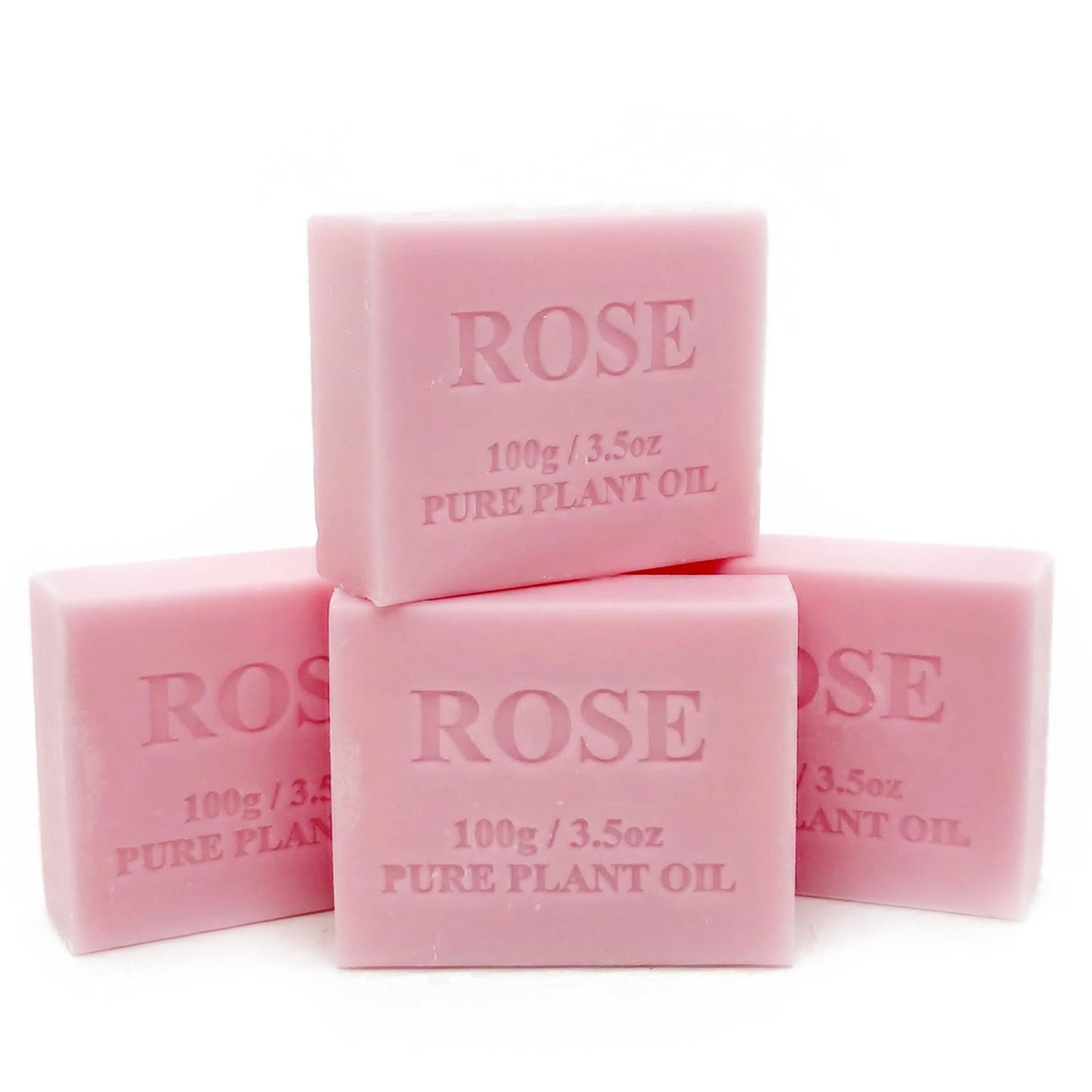 4x 100g Plant Oil Soap Rose Scent Pure Natural Vegetable Base Bar Australian-0