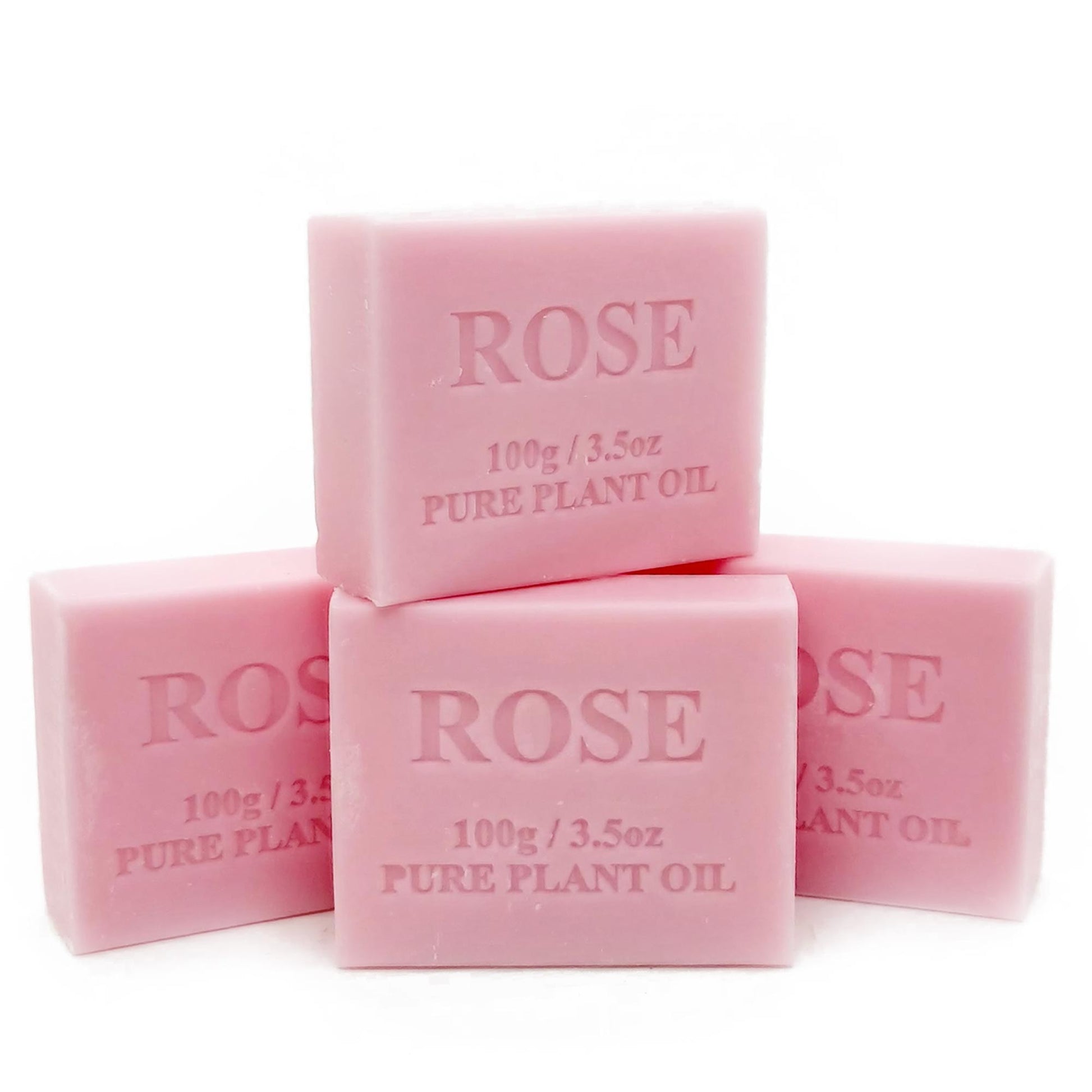 4x 100g Plant Oil Soap Rose Scent Pure Natural Vegetable Base Bar Australian-0