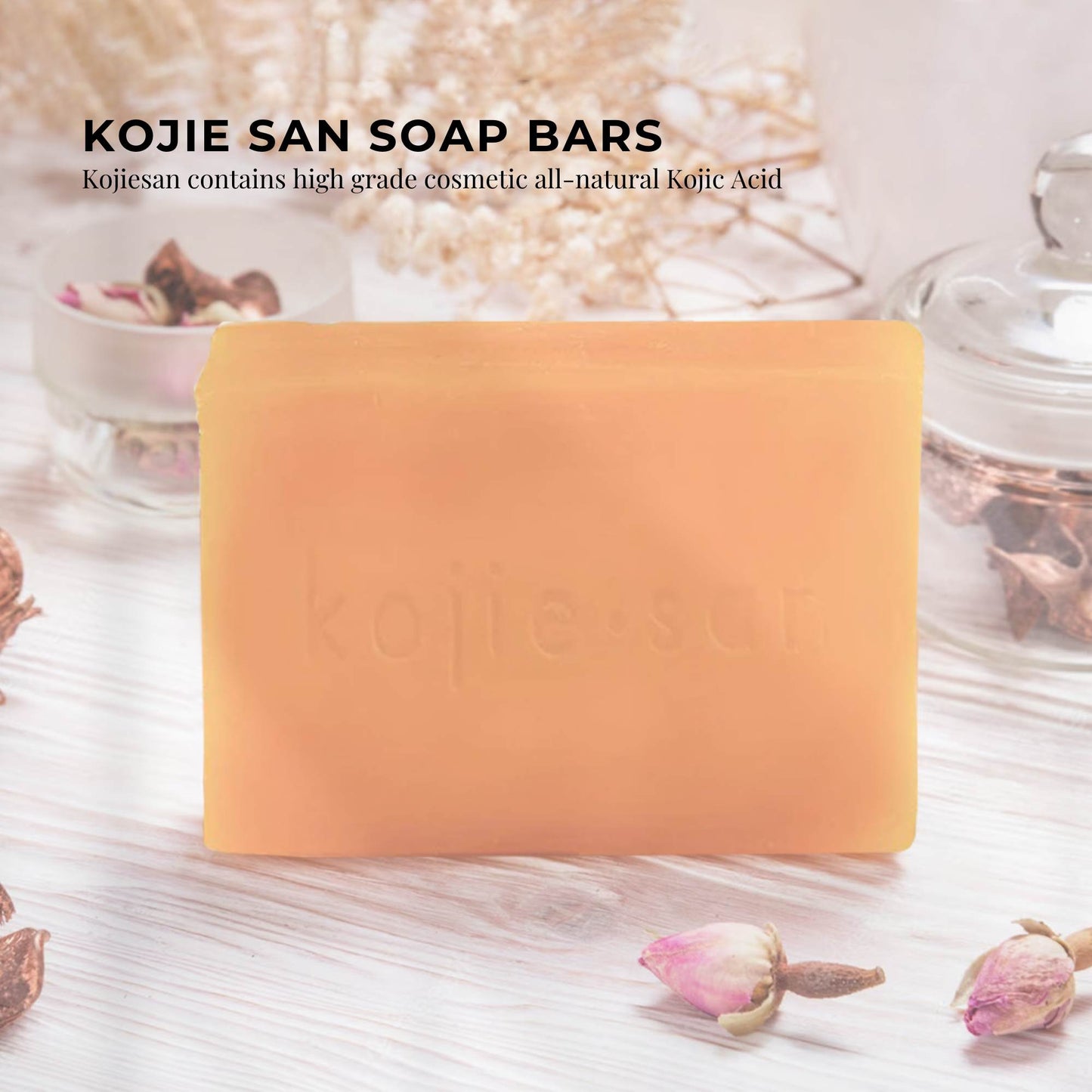 4x 135g Kojie San Soap Bar - Original Kojic Acid Bars-1