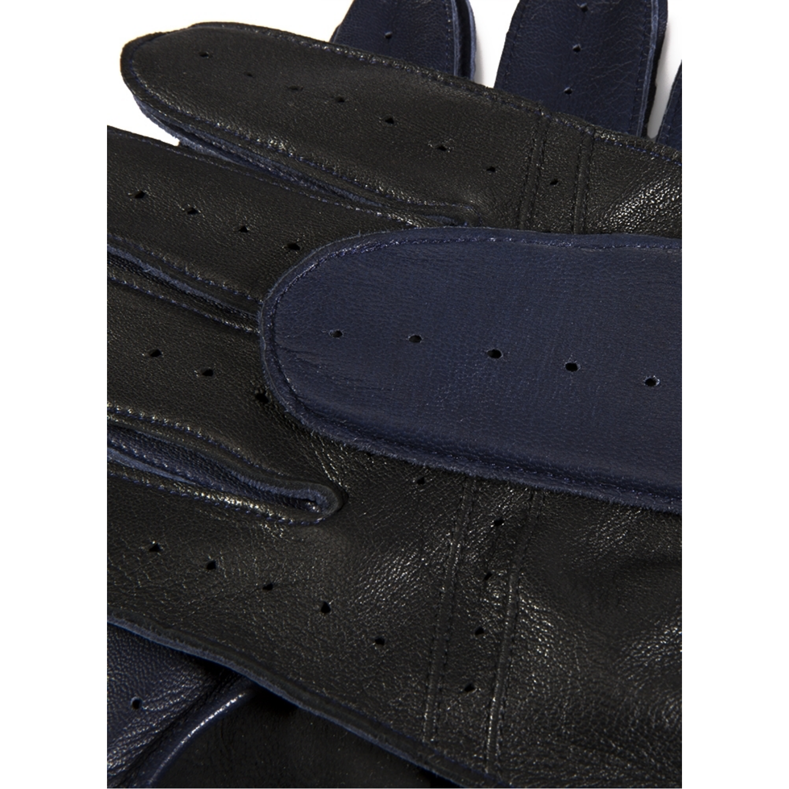 Dents Waverley Mens Leather Driving Gloves Luxury - Berry/Black-4