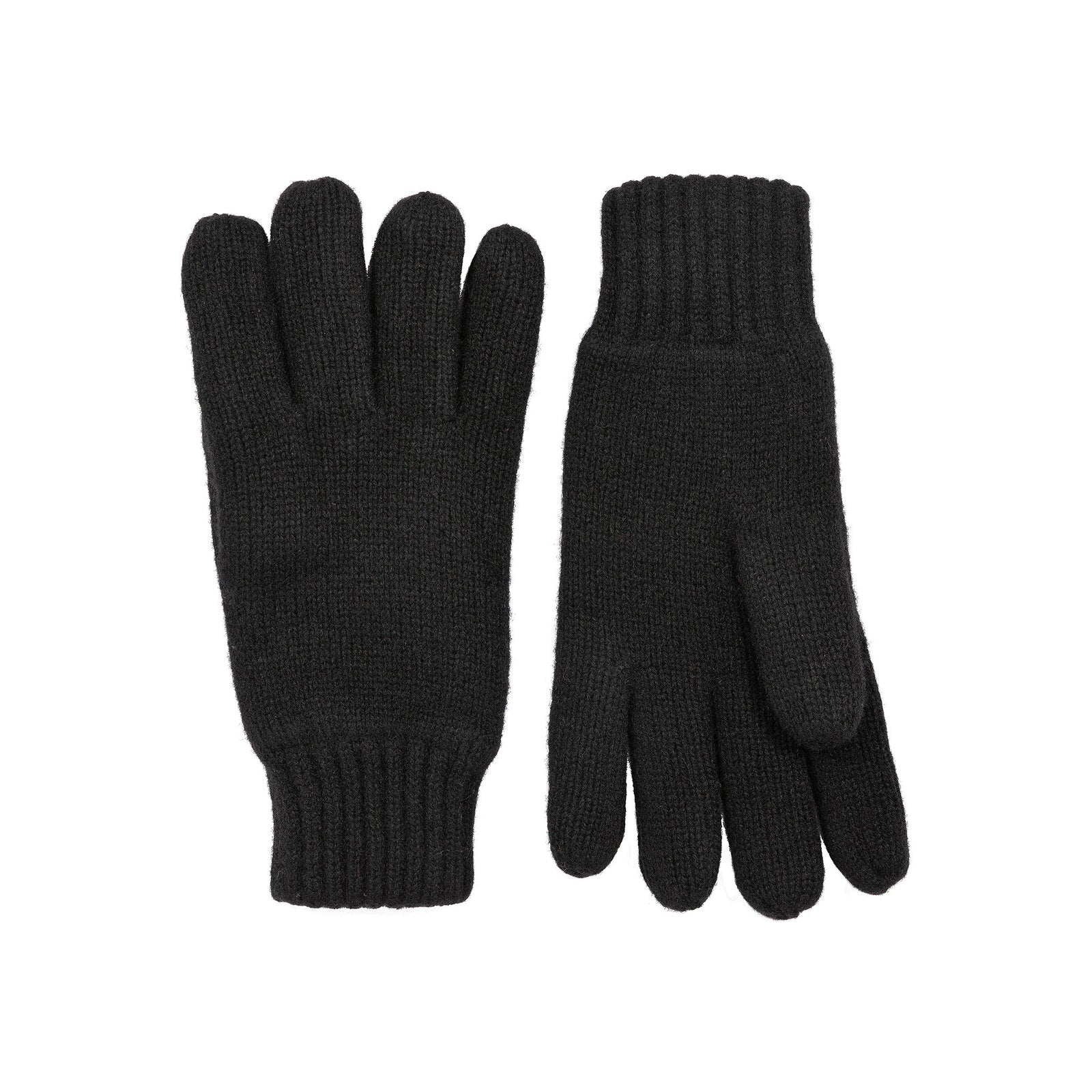 DENTS 3M Thinsulate Mens Black Wool Knit Gloves With Rib Cuff-3
