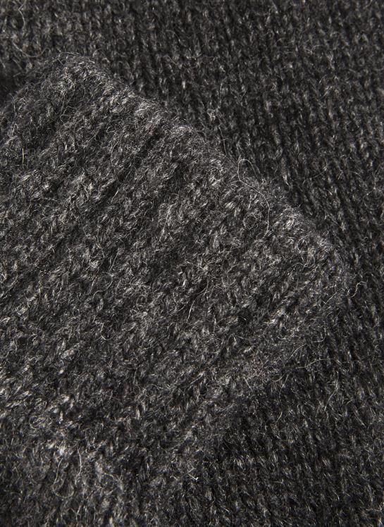 Dents Mens 3M Thinsulate Lined Wool Knit Gloves - Charcoal (Rib Cuff)-3