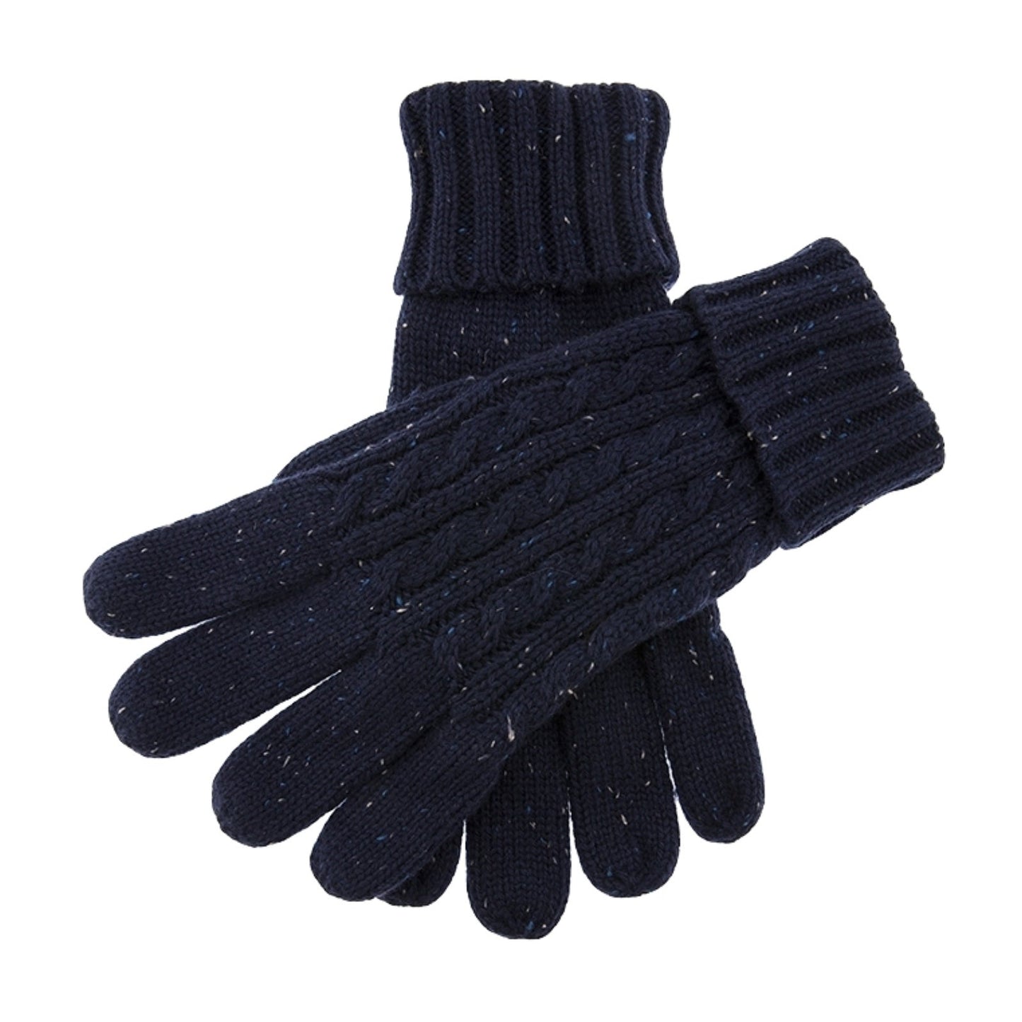 Dents Fareham Mens Cable Knit Gloves Warm Winter Thick - Royal Blue-5