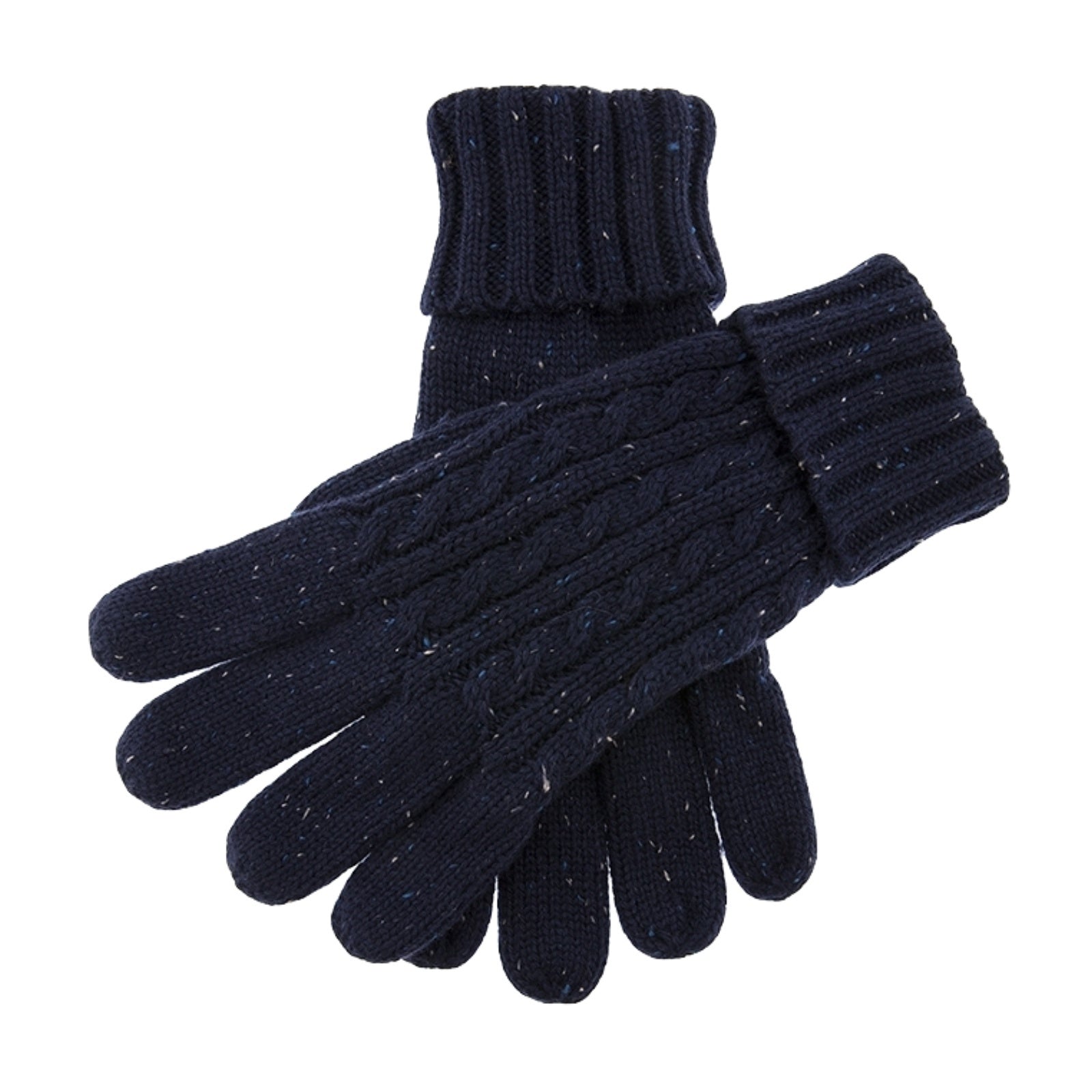 Dents Fareham Mens Cable Knit Gloves Warm Winter Thick - Royal Blue-1