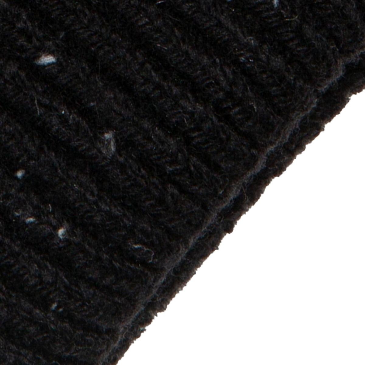 Dents Mens Fingerless Wool Blend Knitted Gloves w/ Marl Yarn in Black
