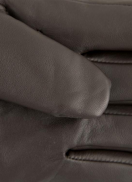 Dents Mens Faux Fur Lined Abraham Moon Dogtooth & Leather Gloves - Black/Slate-3