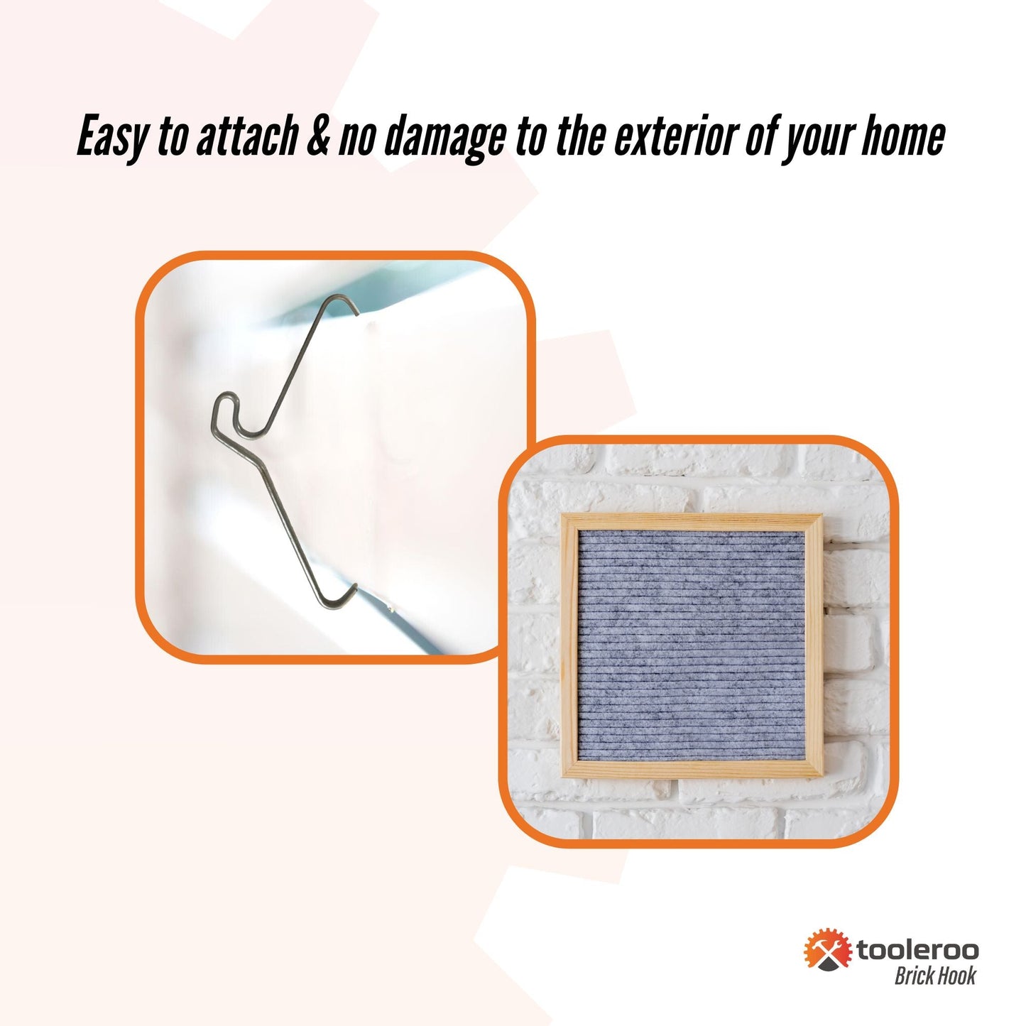 5 Pack 155-165mm (6-6.5") Brick Hooks - Wall Clips Hangers For Pictures Plants-4