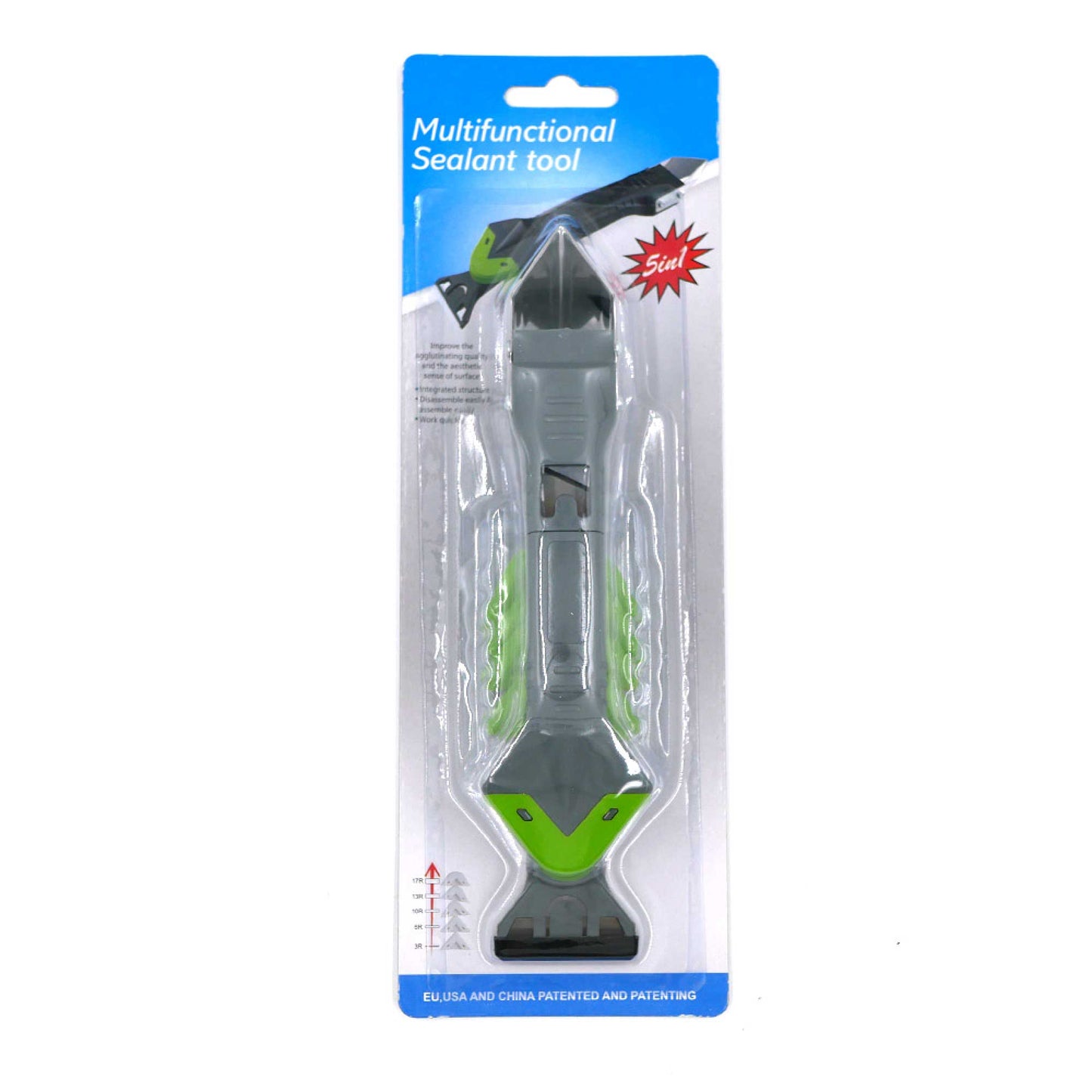 5 in 1 Multifunctional Sealant Tool - Plastic Caulking Applicator Scraper-2