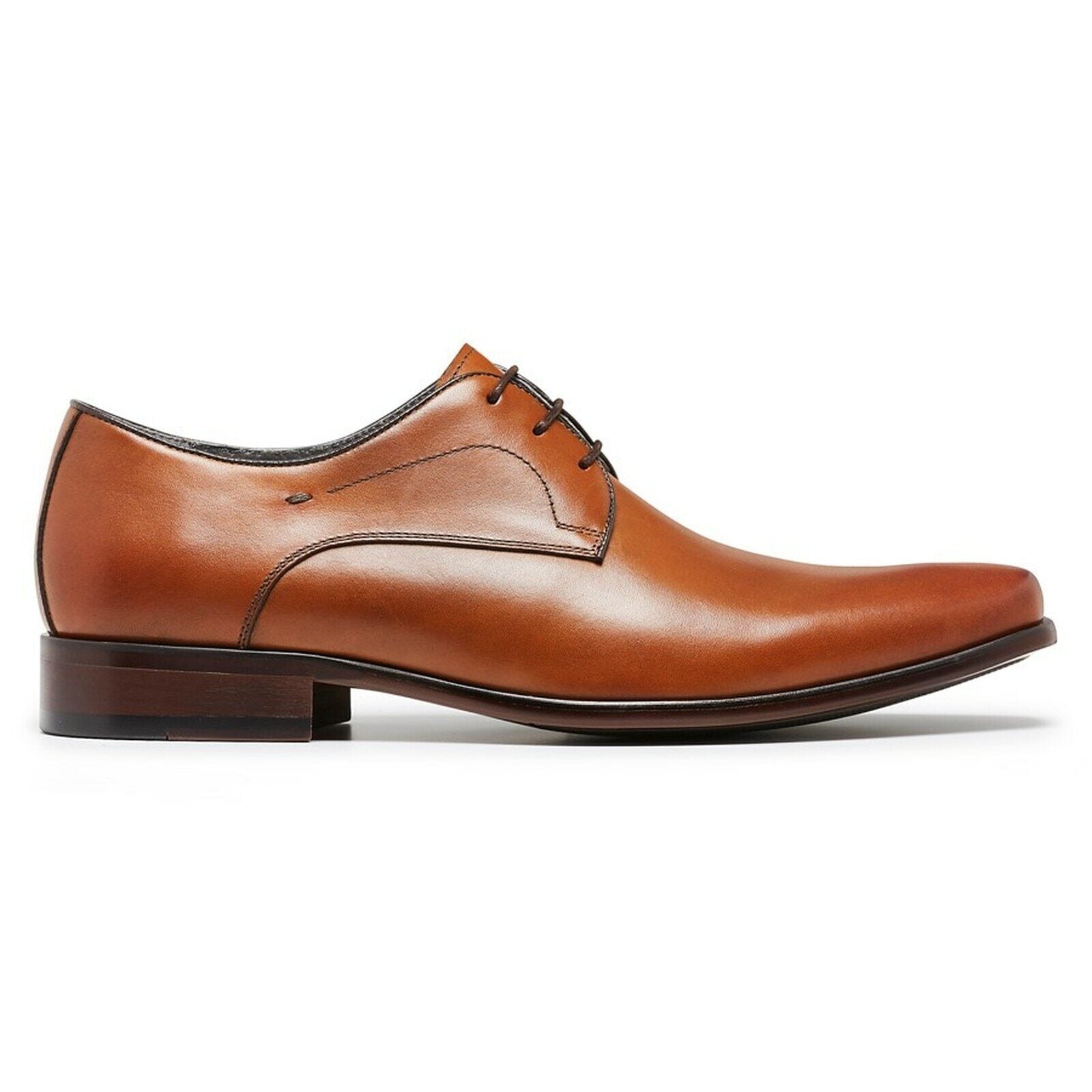 Julius Marlow Mens Keen Derby Work Leather Boots Shoes - Cognac-3