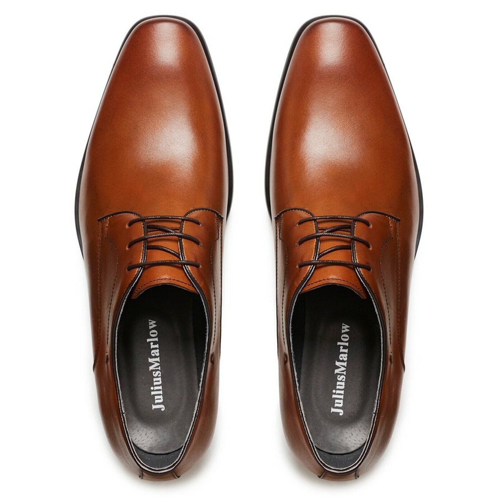 Julius Marlow Mens Keen Derby Work Leather Boots Shoes - Cognac-4