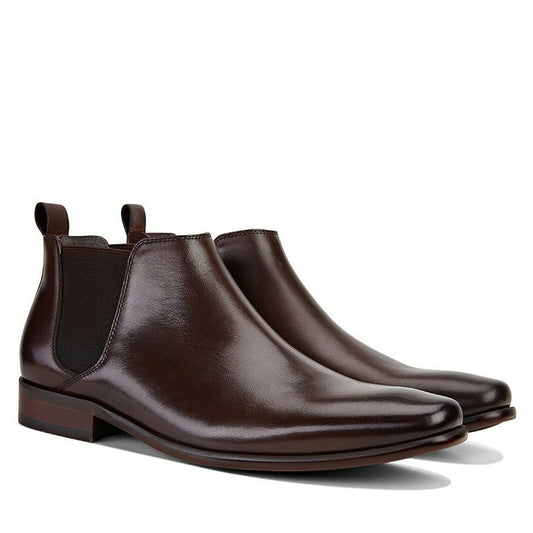 Julius Marlow Mens Kick Work Leather Boots Shoes Chelsea - Mocha-0