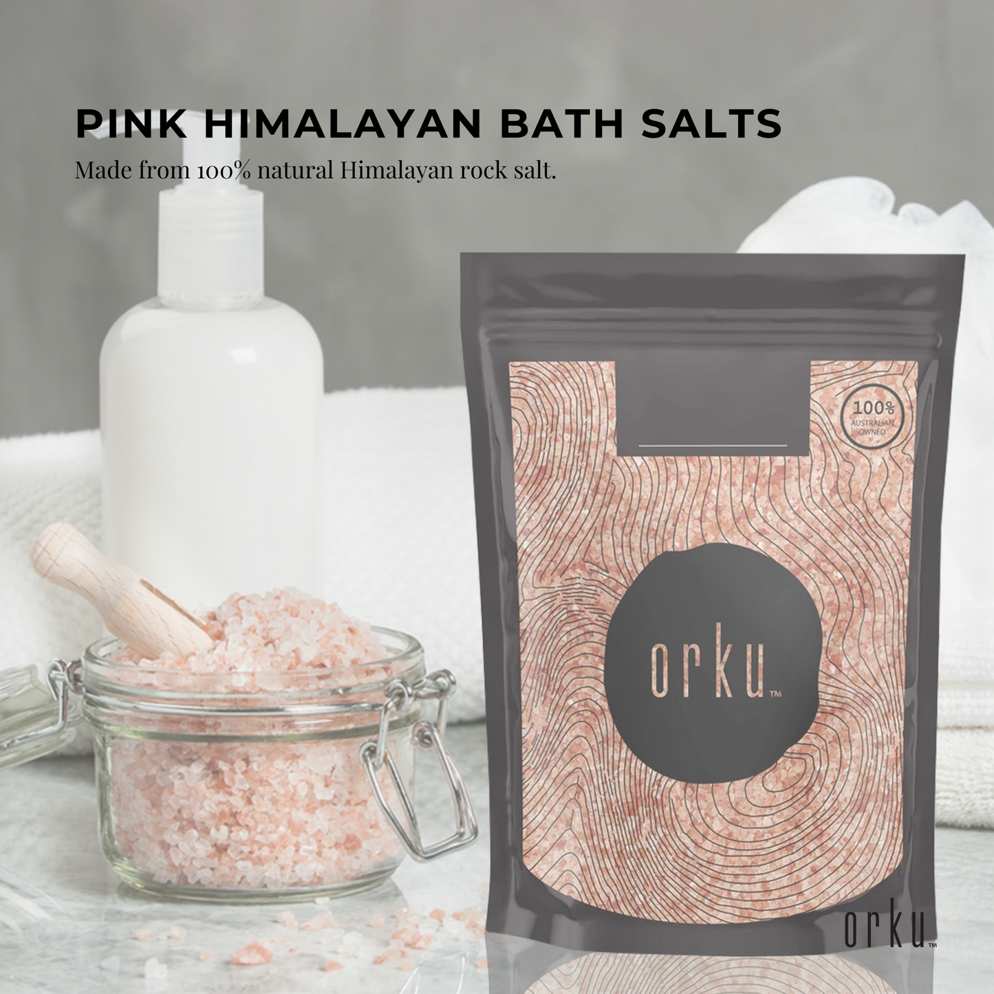 500g Pink Himalayan Bath Salts - Natural Crystal Rocks - Spa Therapy Body Scrub-3