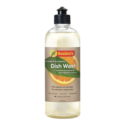 500ml Dish Wash Liquid Orange Eucalyptus Plant Based Dishwashing Soap Bosistos-0