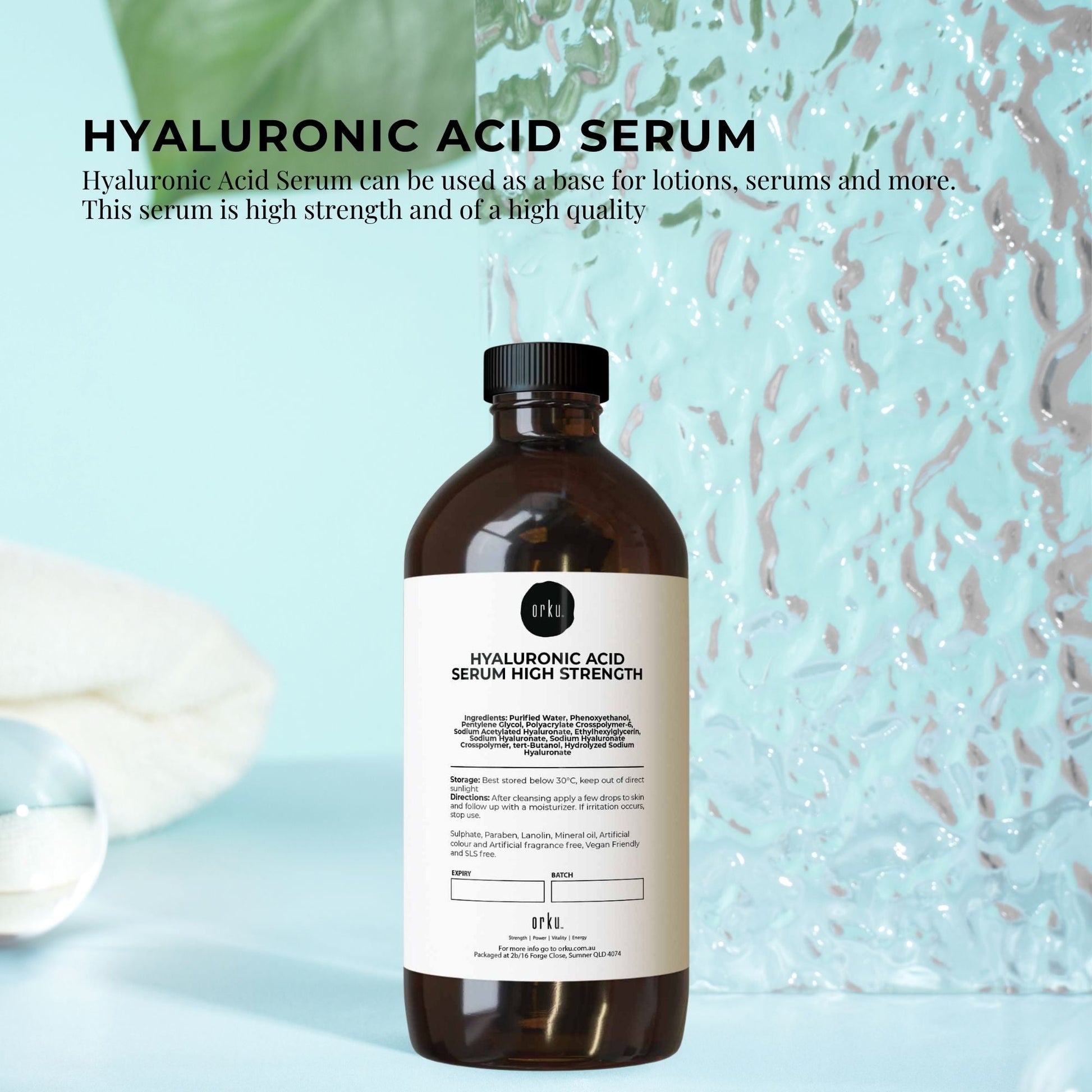 500ml Hyaluronic Acid Serum - High Strength Bulk Cosmetic Face Skin Care-1