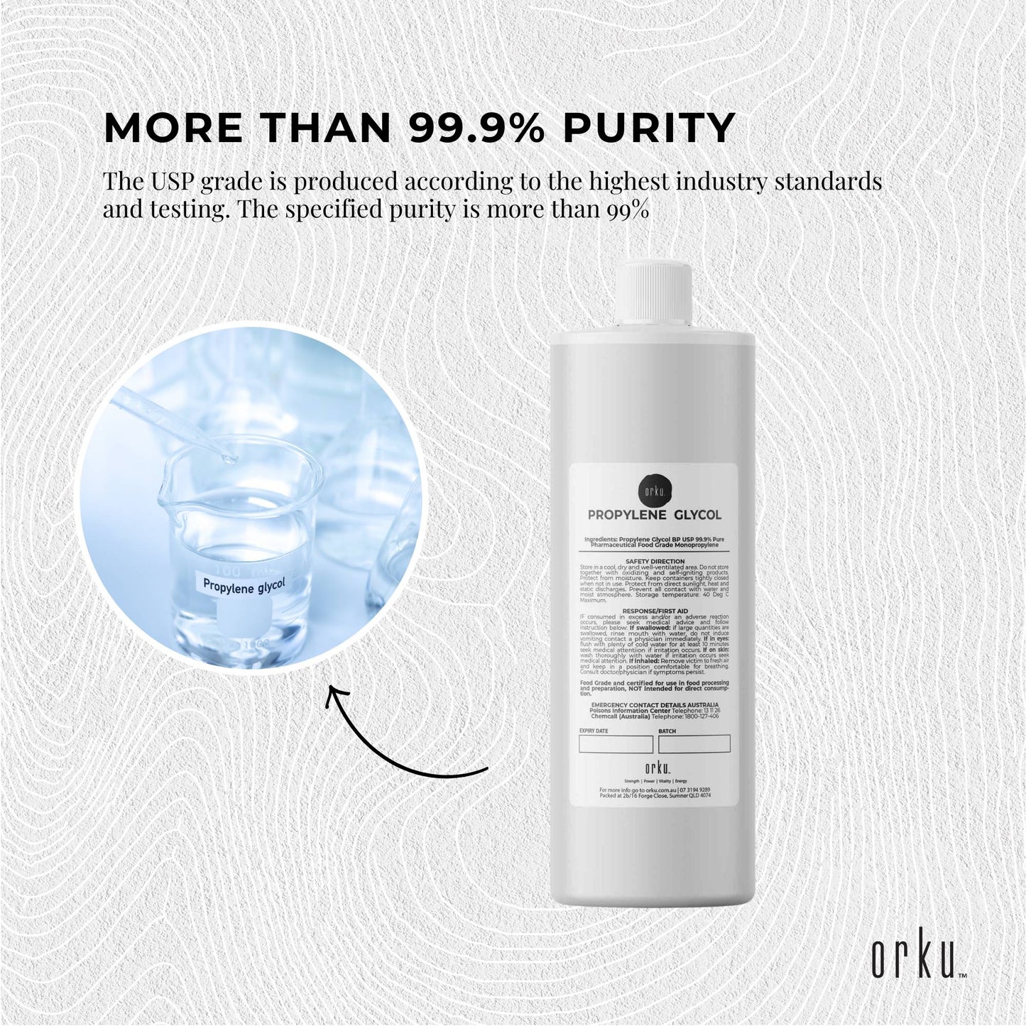 500ml Propylene Glycol BP USP 99.9% Pharmaceutical Food Grade Monopropylene-2