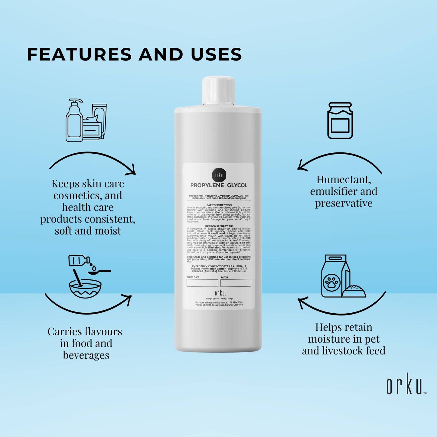 500ml Propylene Glycol BP USP 99.9% Pharmaceutical Food Grade Monopropylene-3