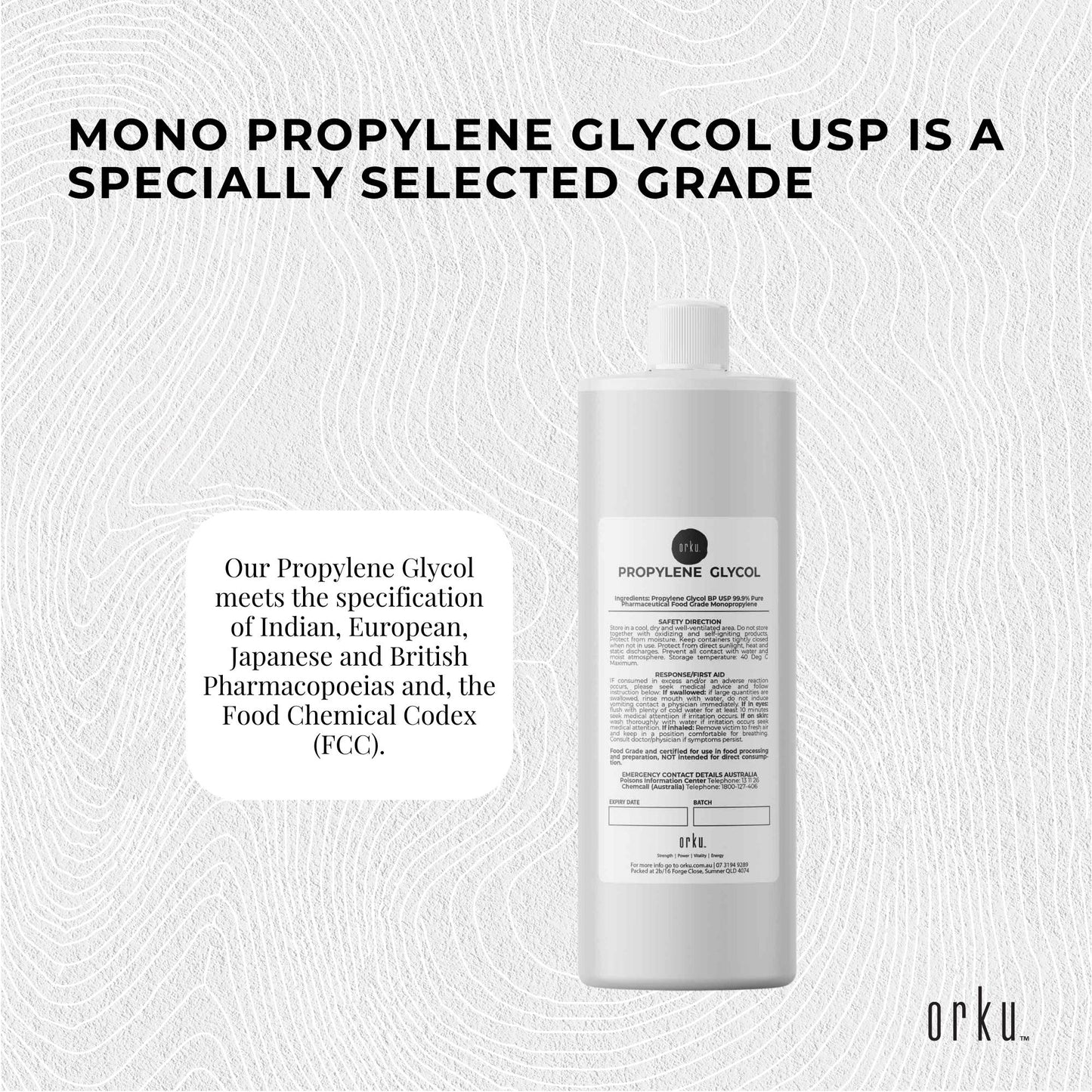 500ml Propylene Glycol BP USP 99.9% Pharmaceutical Food Grade Monopropylene-4