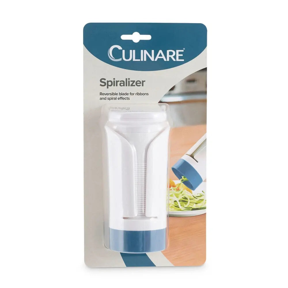Culinare Ribbons/Spirals Vegetable Spiraliser Reversible Blade Slicer White/Blue