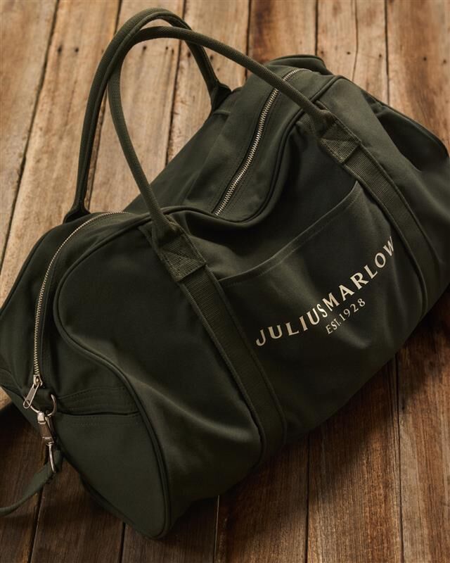 Julius Marlow Canvas Duffle Bag in Green