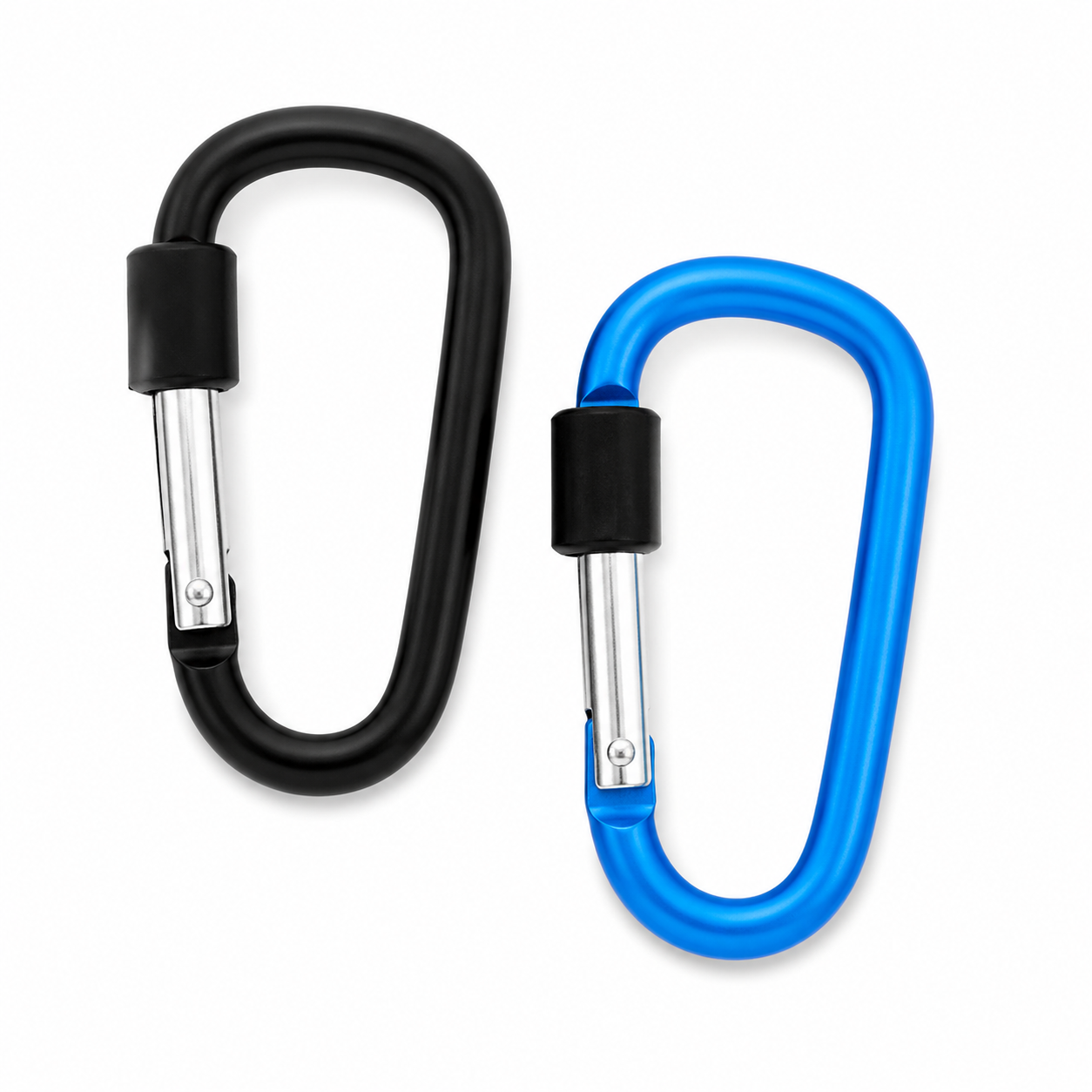 2x 8cm Carabiner 8cm D-Ring Holder Camping Travel Hook Lock