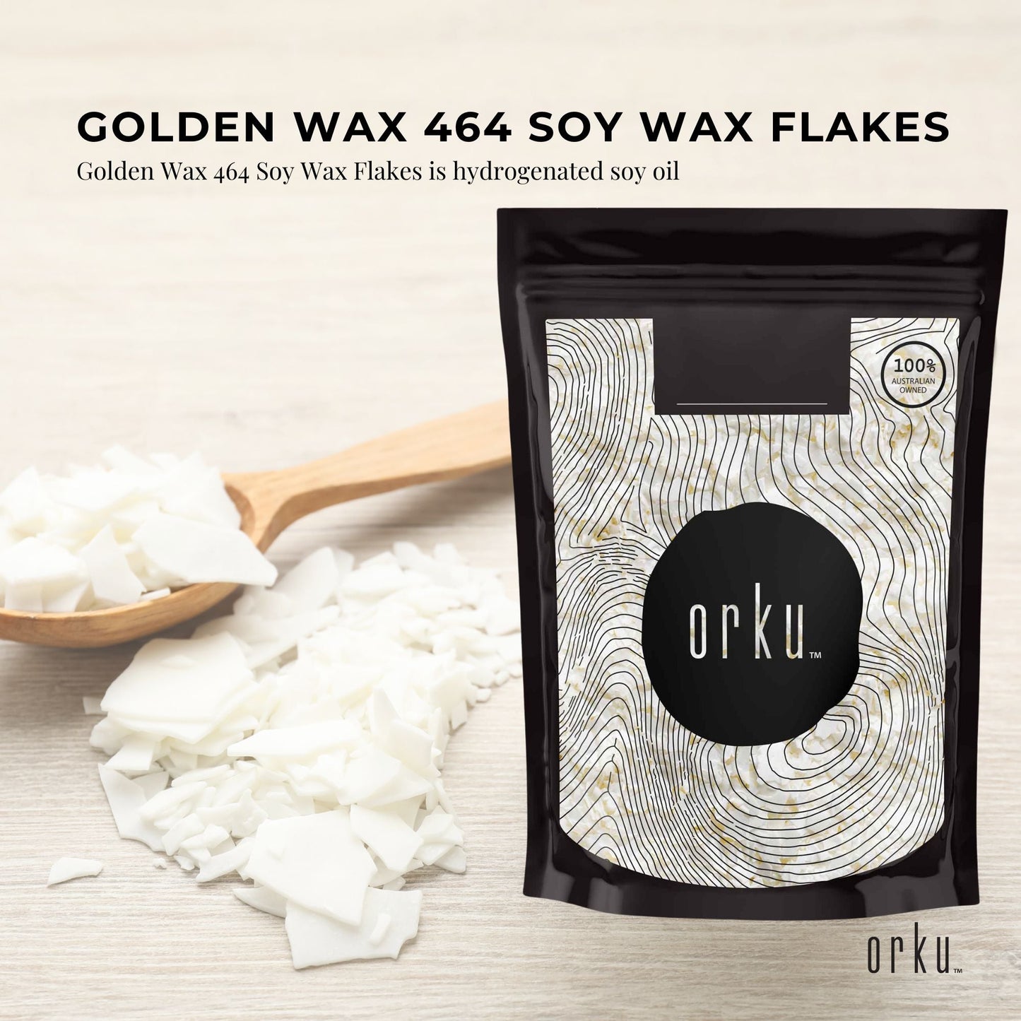 50g Golden 464 Soy Wax Flakes - 100% Pure Natural DIY Candle Melts Chips-2
