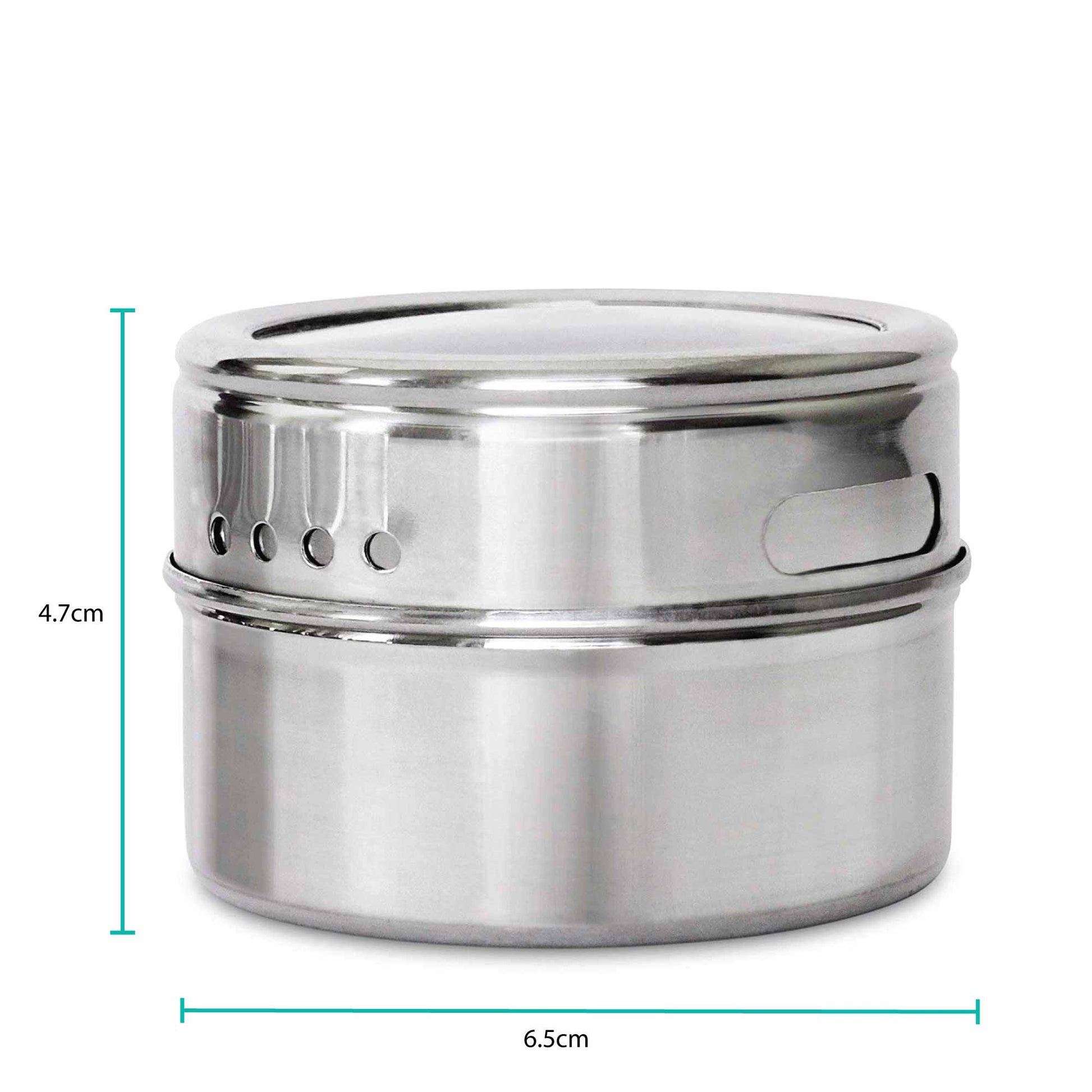 50x 150g Magnetic Spice Jar Stainless Steel Tin Herb Seasoning Storage Container-2