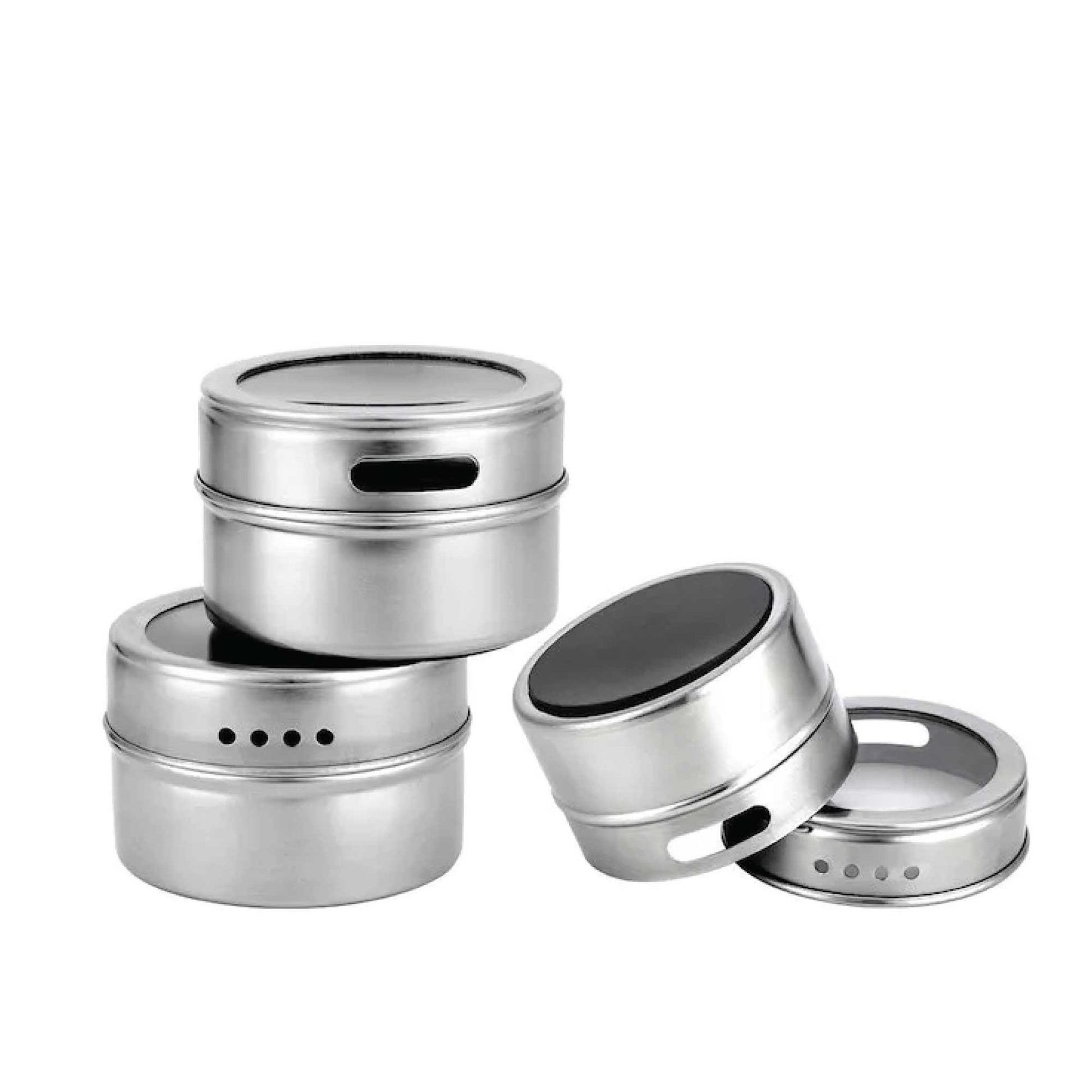 50x 150g Magnetic Spice Jar Stainless Steel Tin Herb Seasoning Storage Container-0