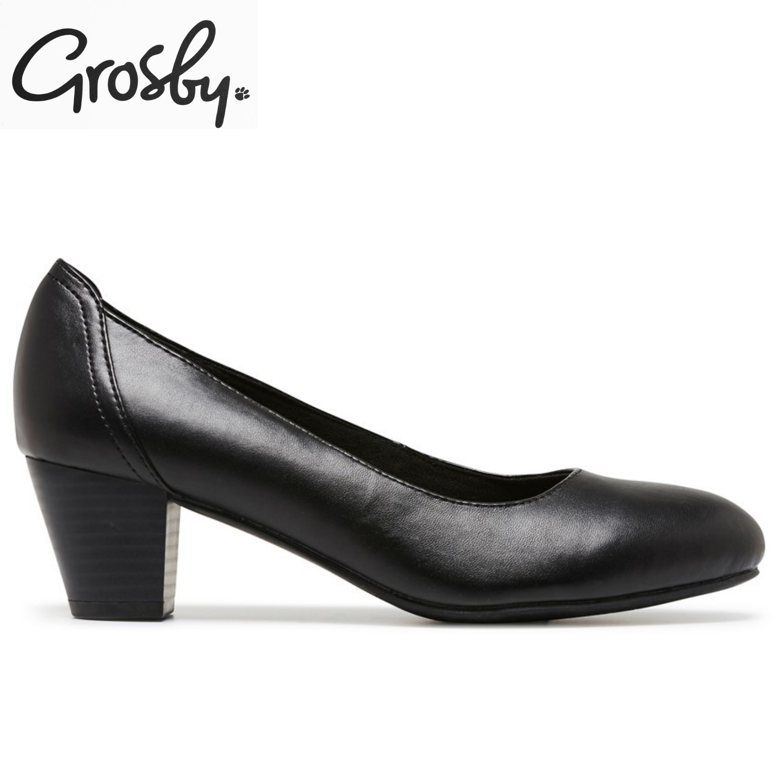 GROSBY Womens Ivy Flats Shoes Pumps Heels Closed Toe - Black-1