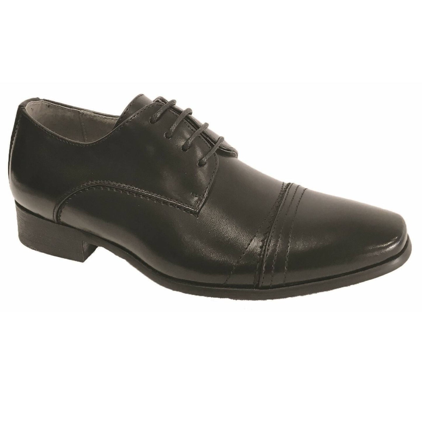 Grosby Boys Tanner Lace Up School Shoes Kids Childrens - Black-9