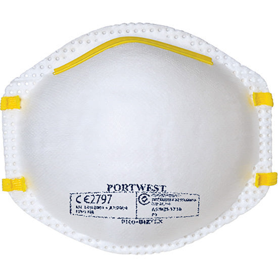 1 Pack of 20x FFP1 Dust Mist Respirator Face Mask - White