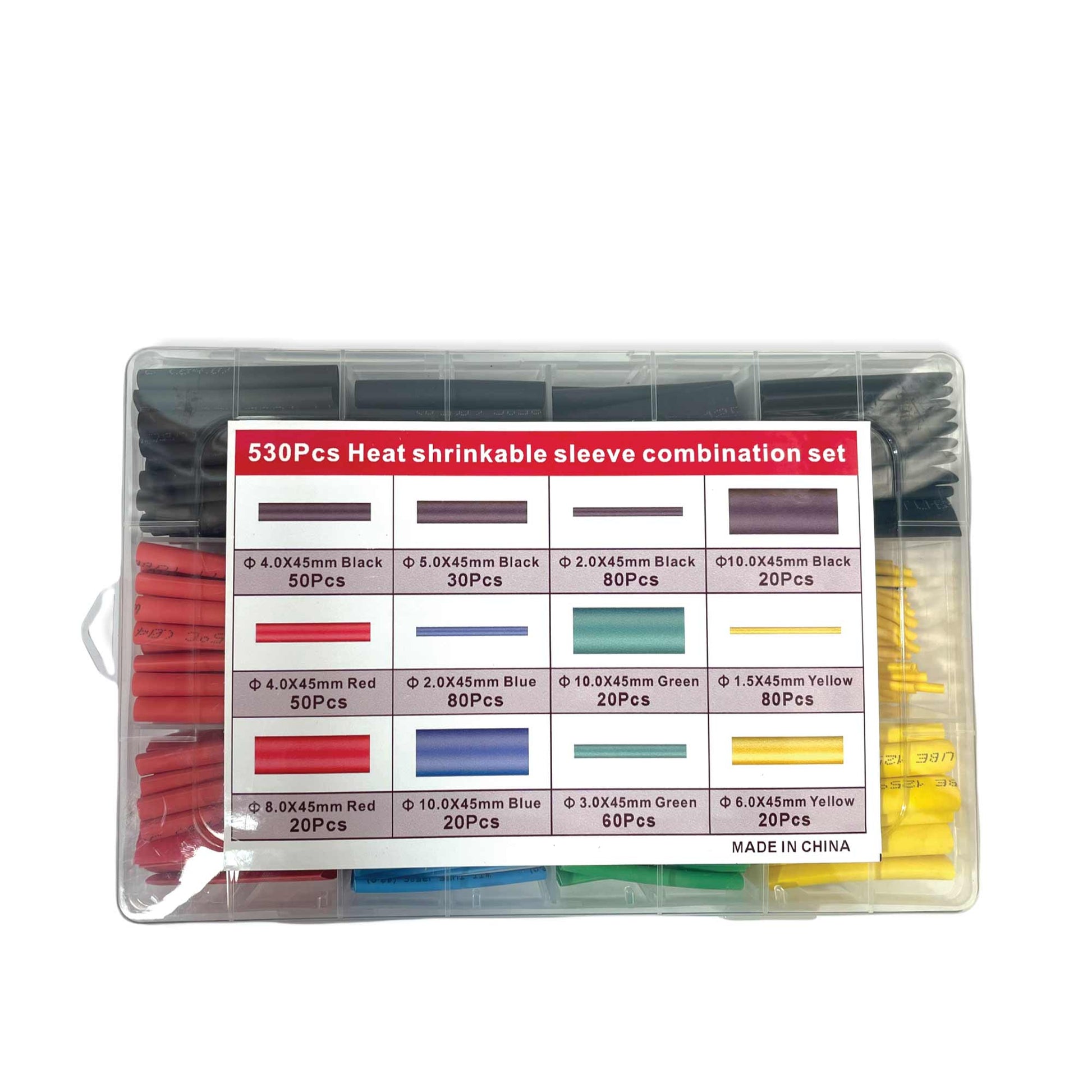 530 Pcs Heating Shrink Sleeve Set Heat Shrinkable Insulation Electrical Cable Tube-0