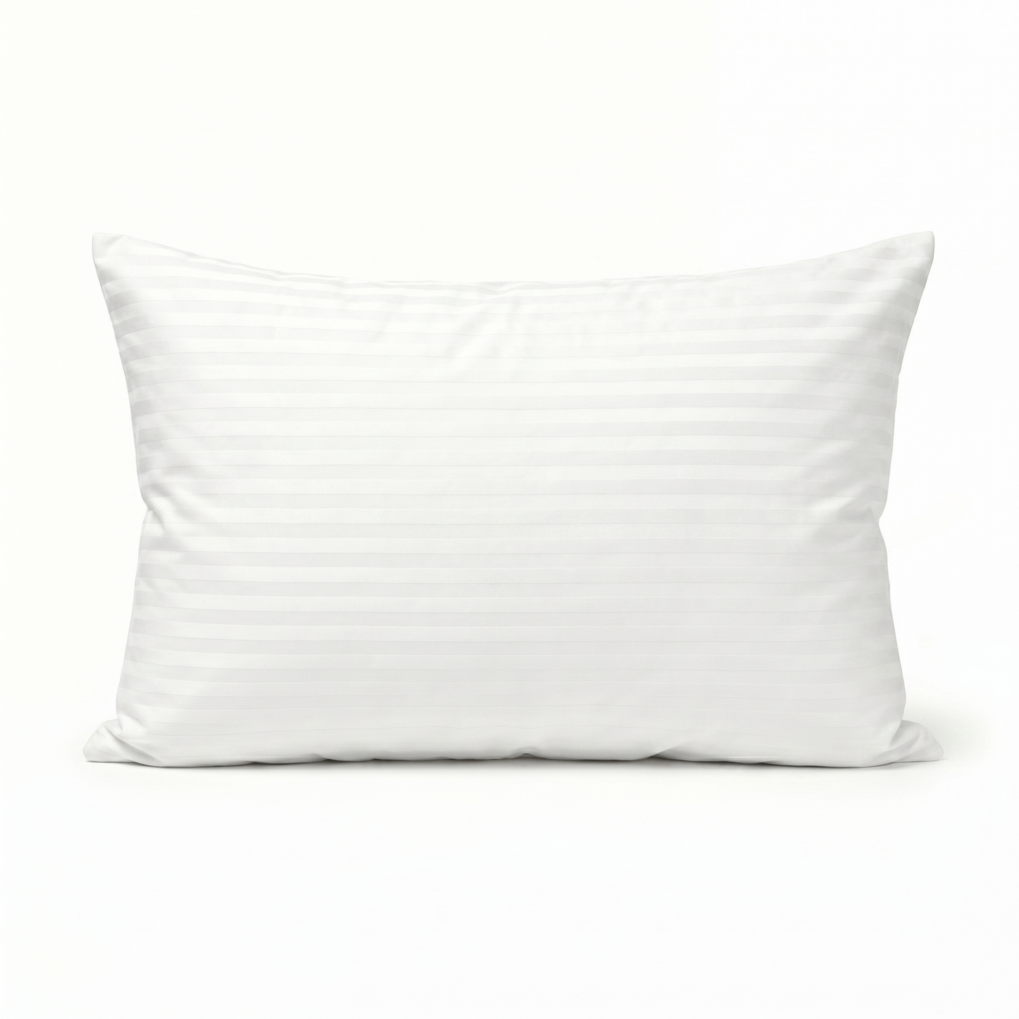 1x 800gsm Premium 100% Cotton Pillow w/ Cover Filled Durable Soft Standard - 48x74cm (Striped White)