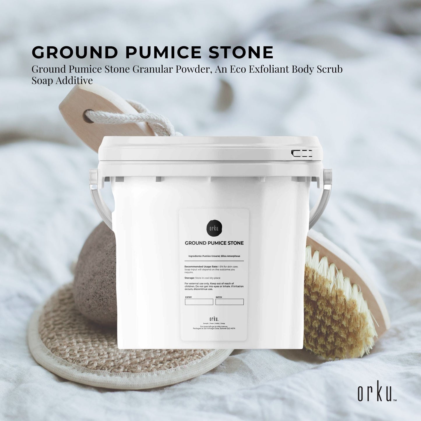 5Kg Ground Pumice Stone Granular Powder Tub Exfoliant Body Scrub Soap Additive-1