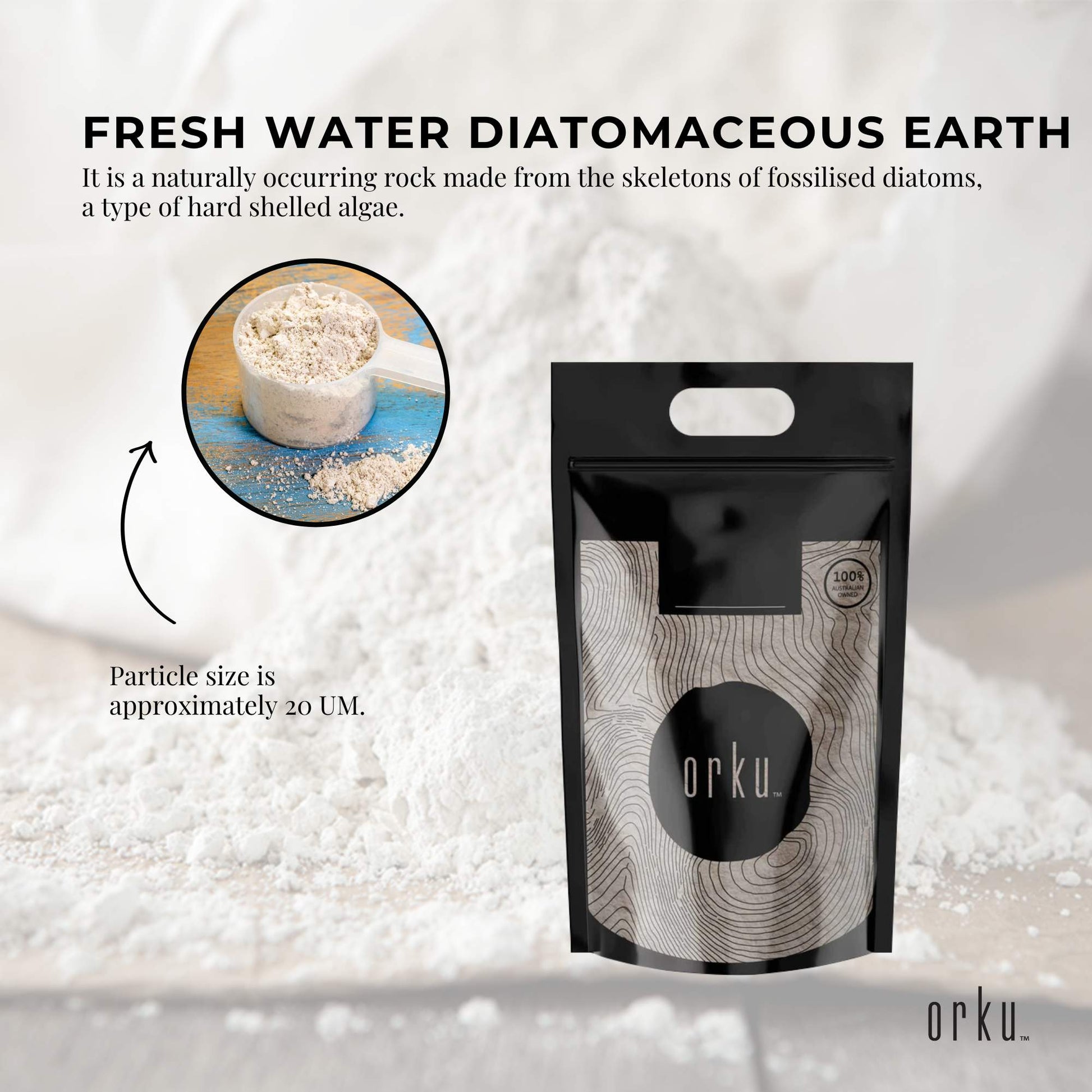 5Kg Organic Fine Diatomaceous Earth - Food Grade Fossil Shell Flour Powder-3