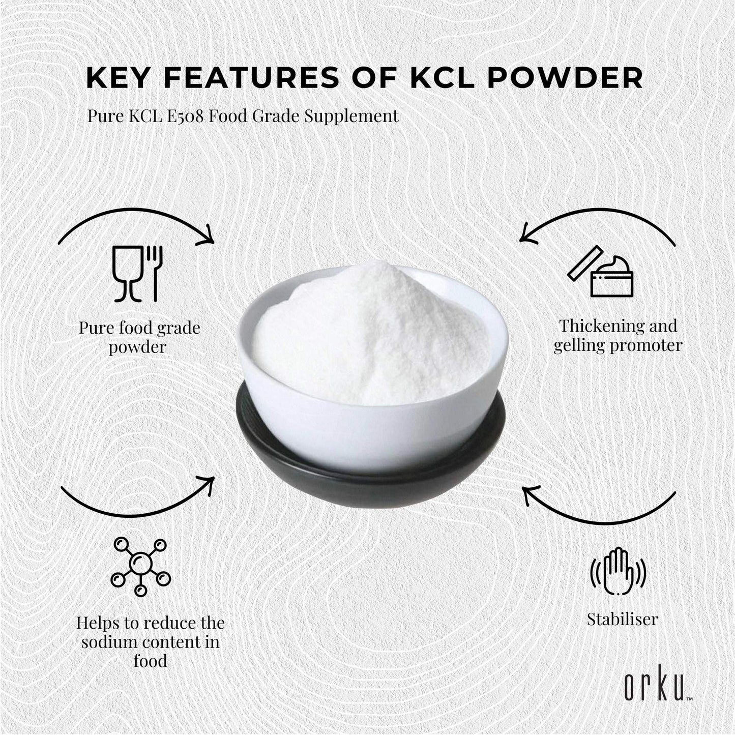 5Kg Potassium Chloride Powder Tub - Pure KCL E508 Food Grade Replacer-4
