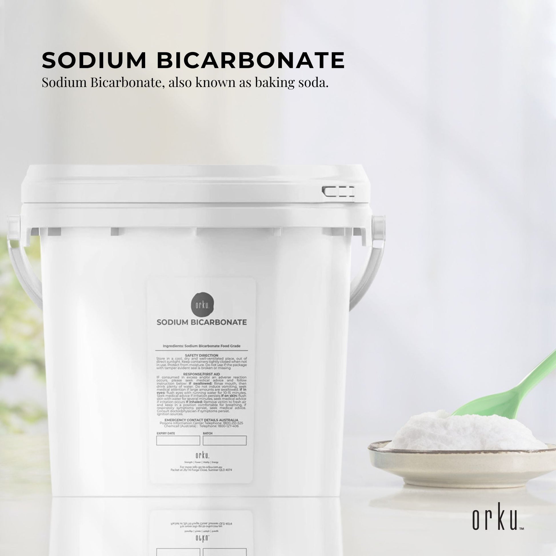 5Kg Sodium Bicarbonate Tub - Food Grade Bicarb Baking Soda Hydrogen Carbonate-1