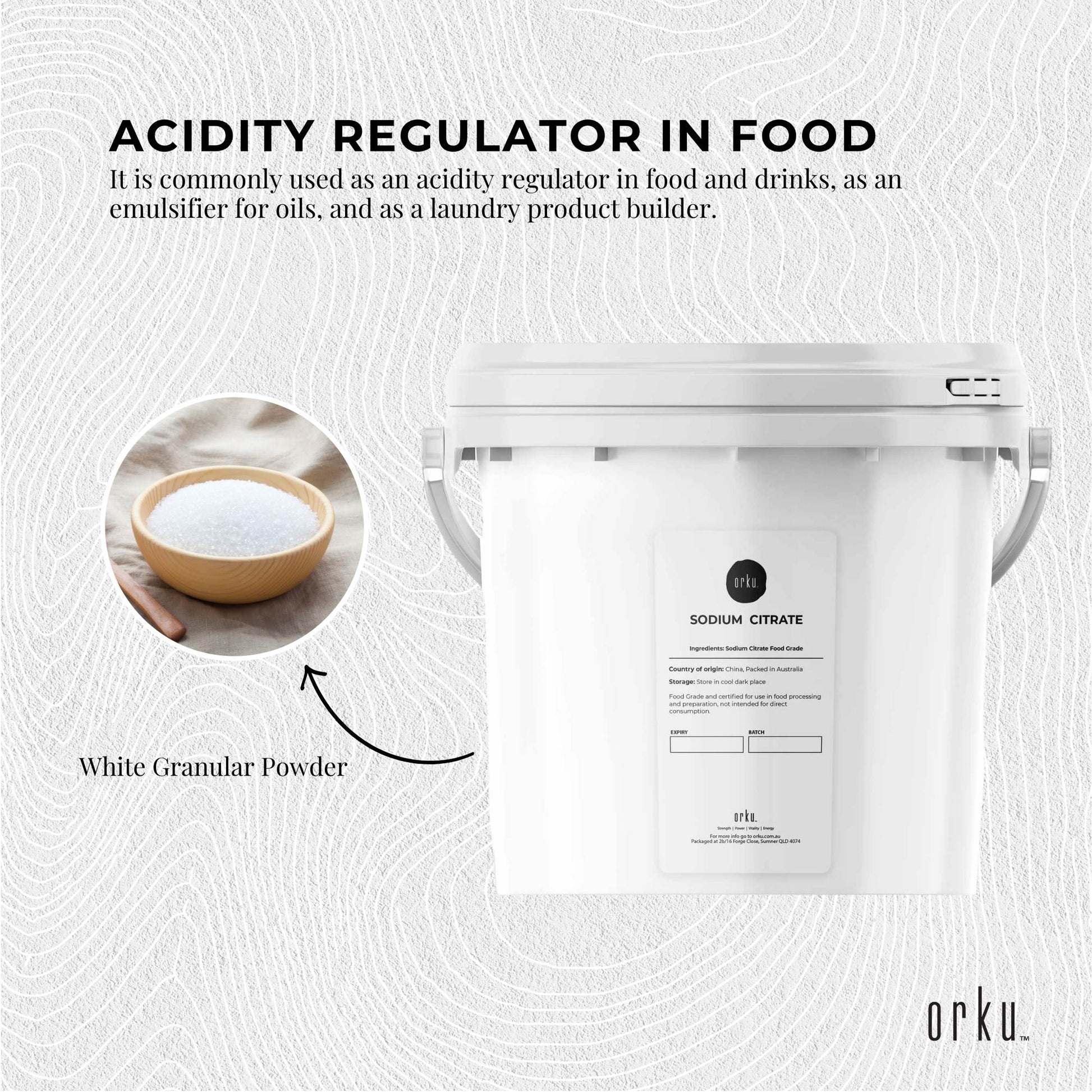 5Kg Sodium Citrate Powder Tub - Trisodium Food Grade Acid Salt Preservative-4