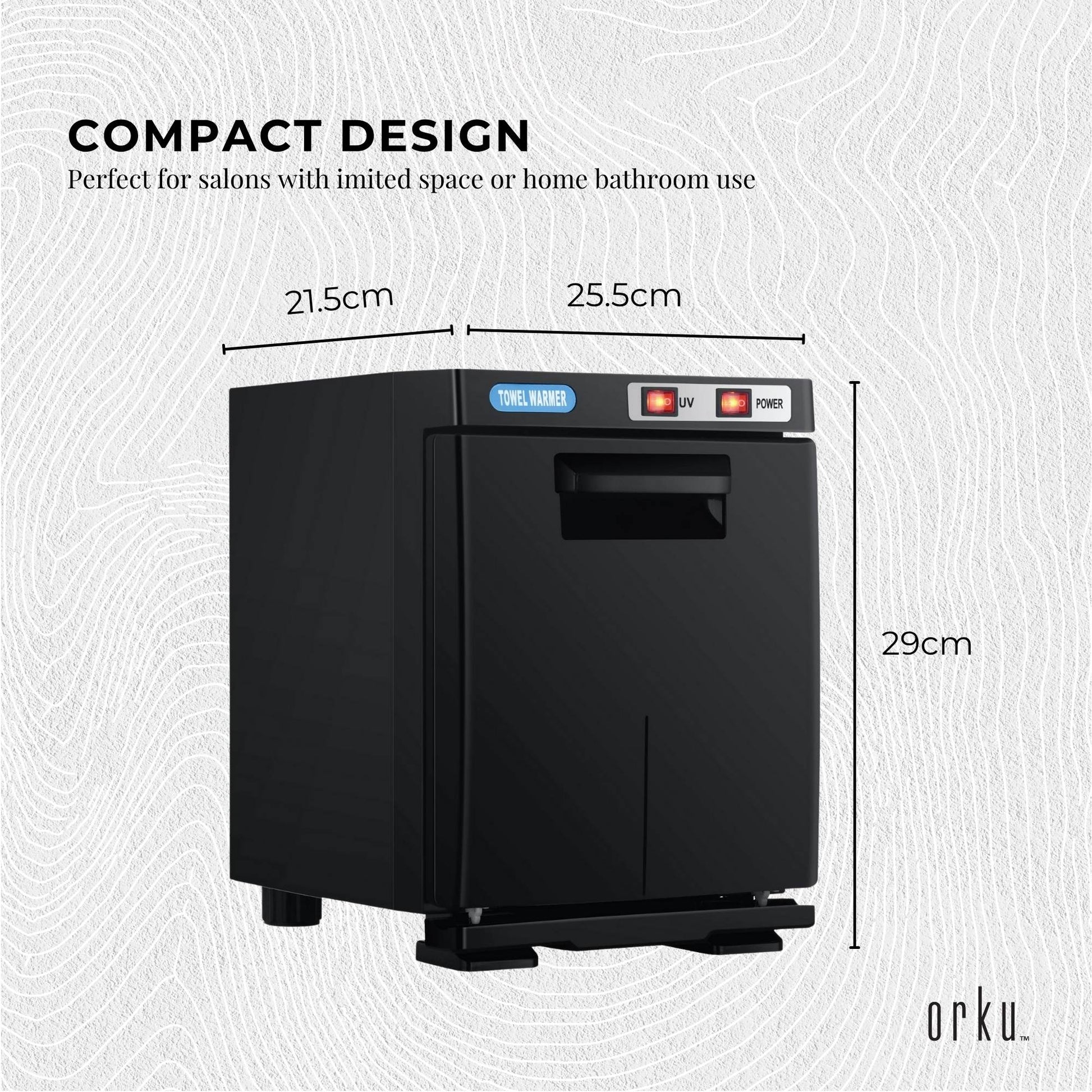 5L Black Electric Hand Towel Warmer Mini UV Steriliser Cabinet Hot Heater Sanitiser-2