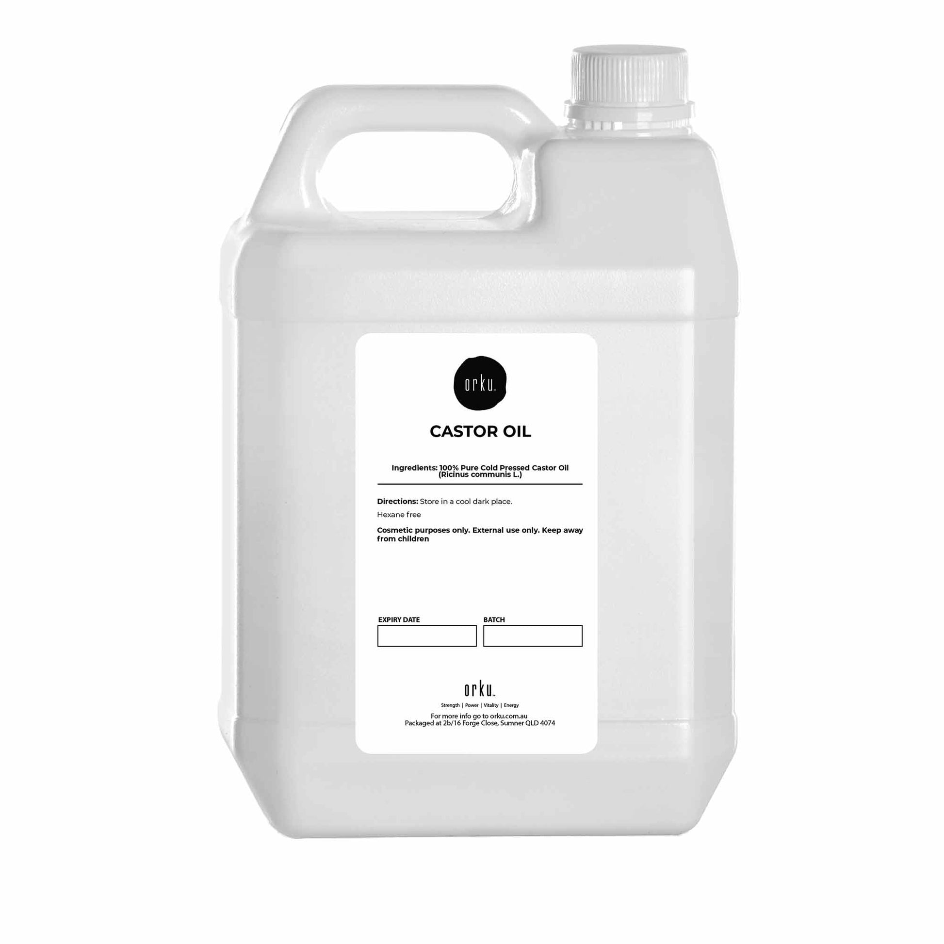 5L Castor Oil - Hexane Free Cold Pressed-0
