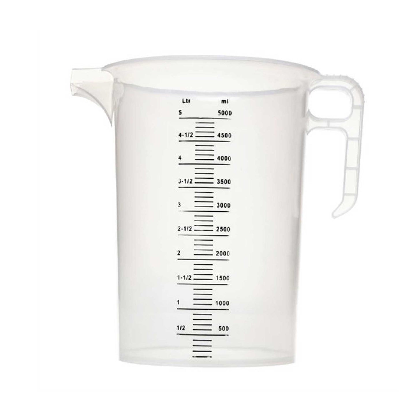 5L Measuring Jug Heavy Duty Clear Plastic Propylene Food Grade BPA 5 Pro-Jug-0