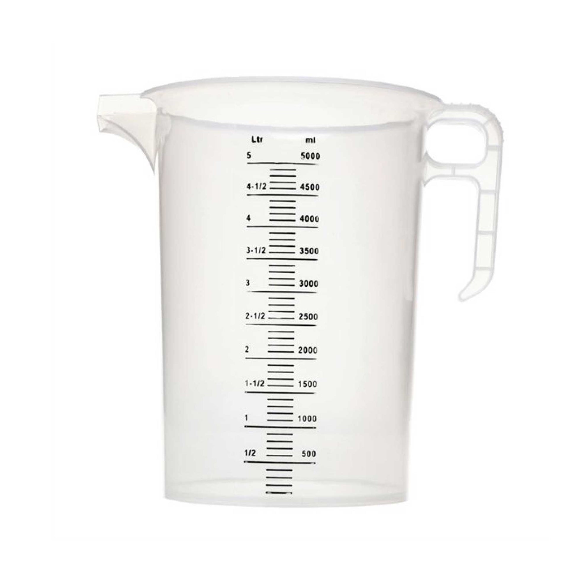 5L Measuring Jug Heavy Duty Clear Plastic Propylene Food Grade BPA 5 Pro-Jug-0