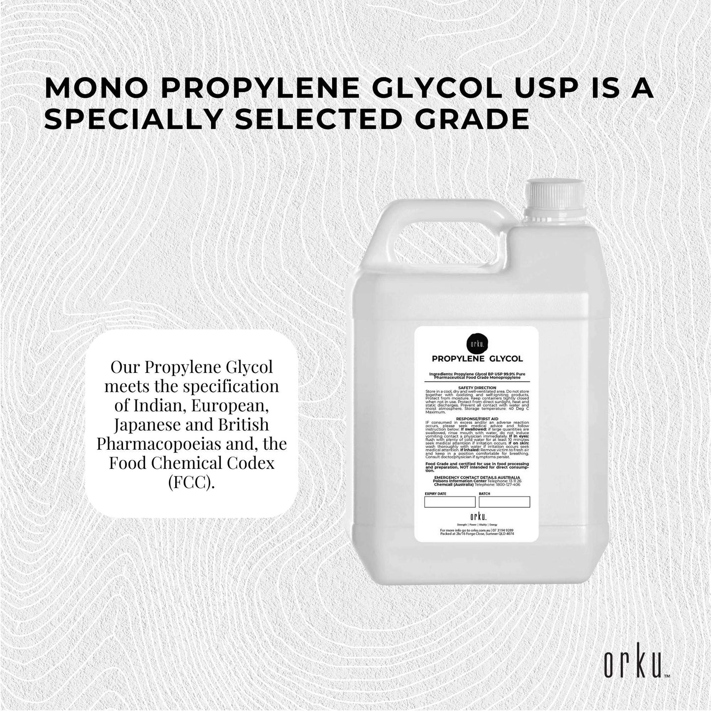 5L Propylene Glycol BP USP 99.9% Pure Pharmaceutical Food Grade Monopropylene-2