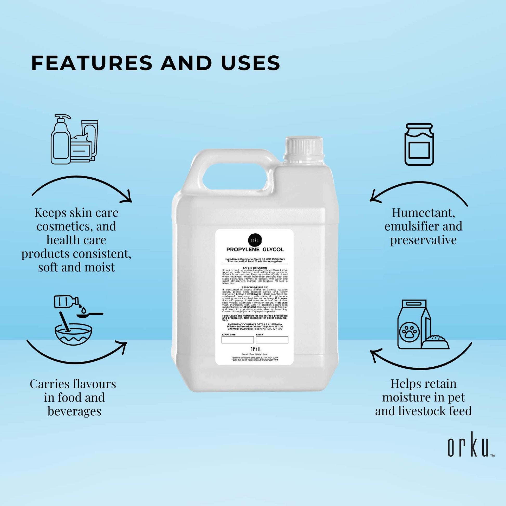 5L Propylene Glycol BP USP 99.9% Pure Pharmaceutical Food Grade Monopropylene-3