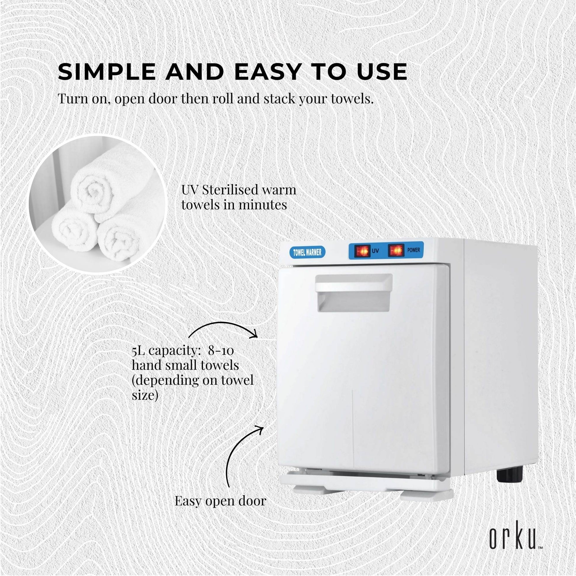 5L White Electric Towel Warmer Mini UV Steriliser Cabinet Hot Heater Sanitiser-4