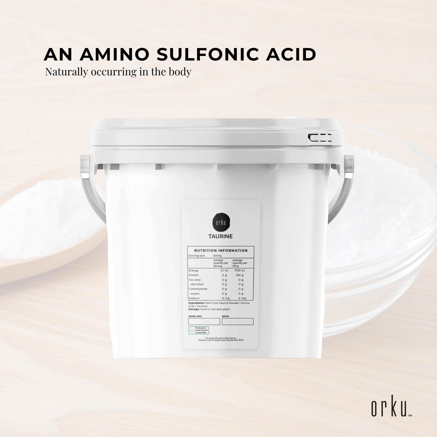 5kg Taurine Powder Tub - Pure Amino Acid L-Taurine Vitamin Supplement-3