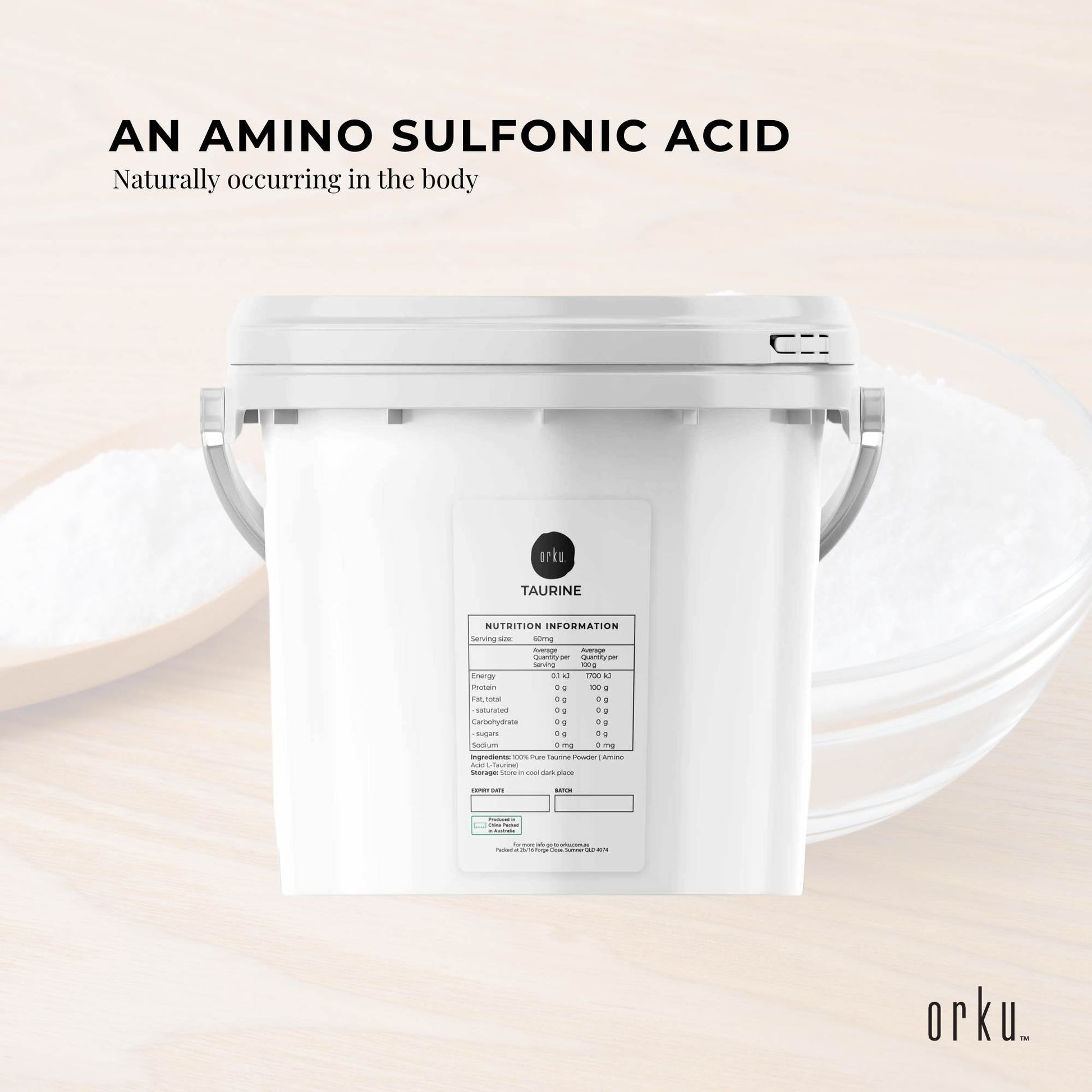 5kg Taurine Powder Tub - Pure Amino Acid L-Taurine Vitamin Supplement-3