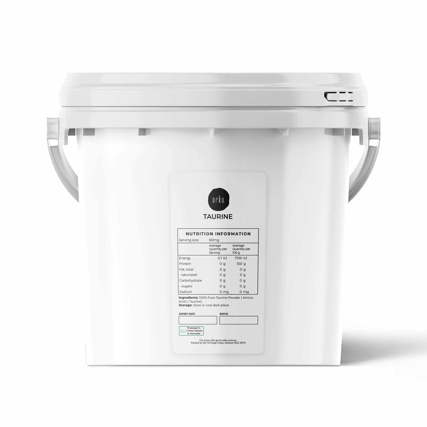 5kg Taurine Powder Tub - Pure Amino Acid L-Taurine Vitamin Supplement-0