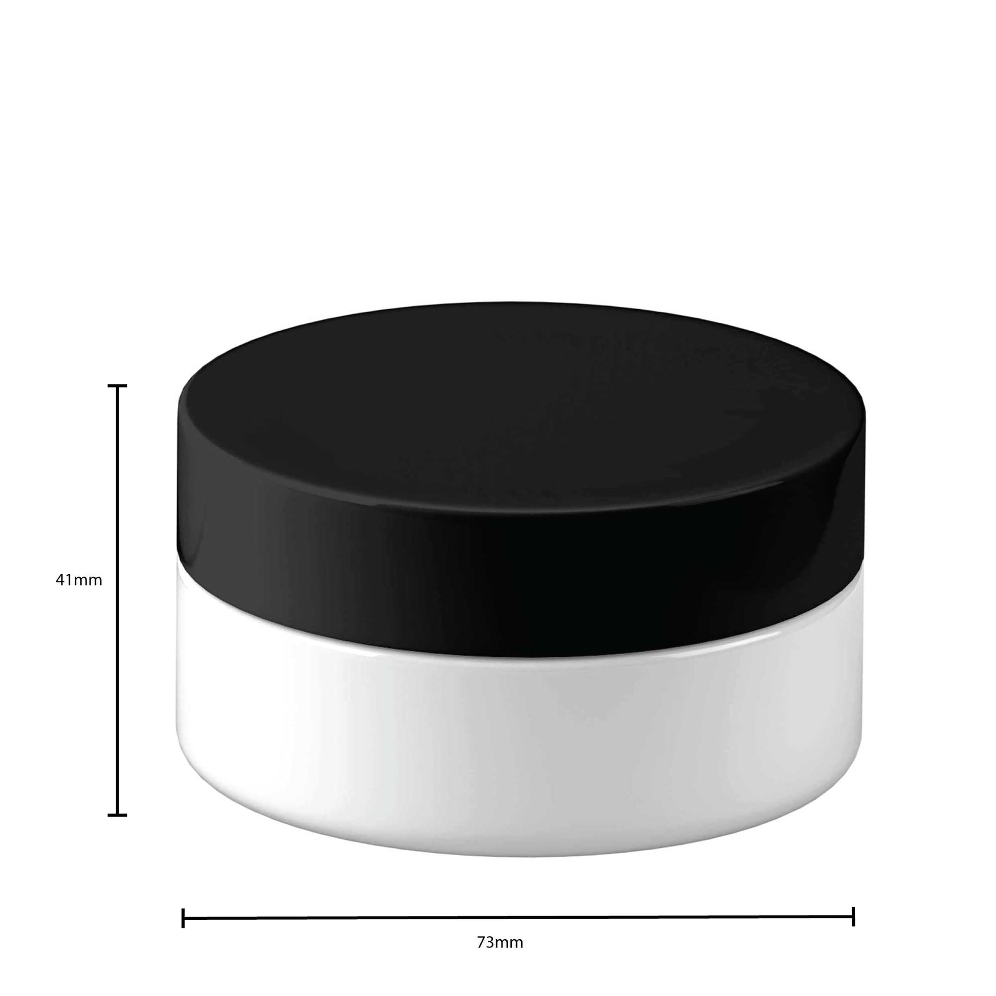 5x 100g Plastic Cosmetic Jar + Lids - Empty White Cream Container-2