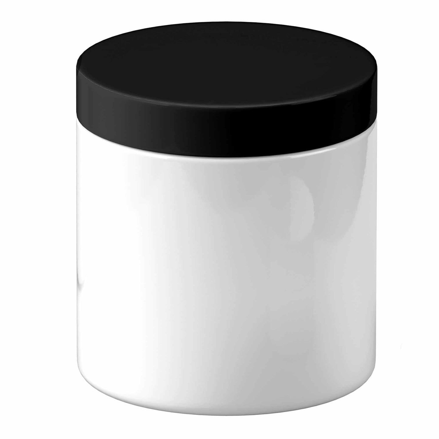 5x 250g Plastic Cosmetic Jar + Lids - Empty White Cream Container-0