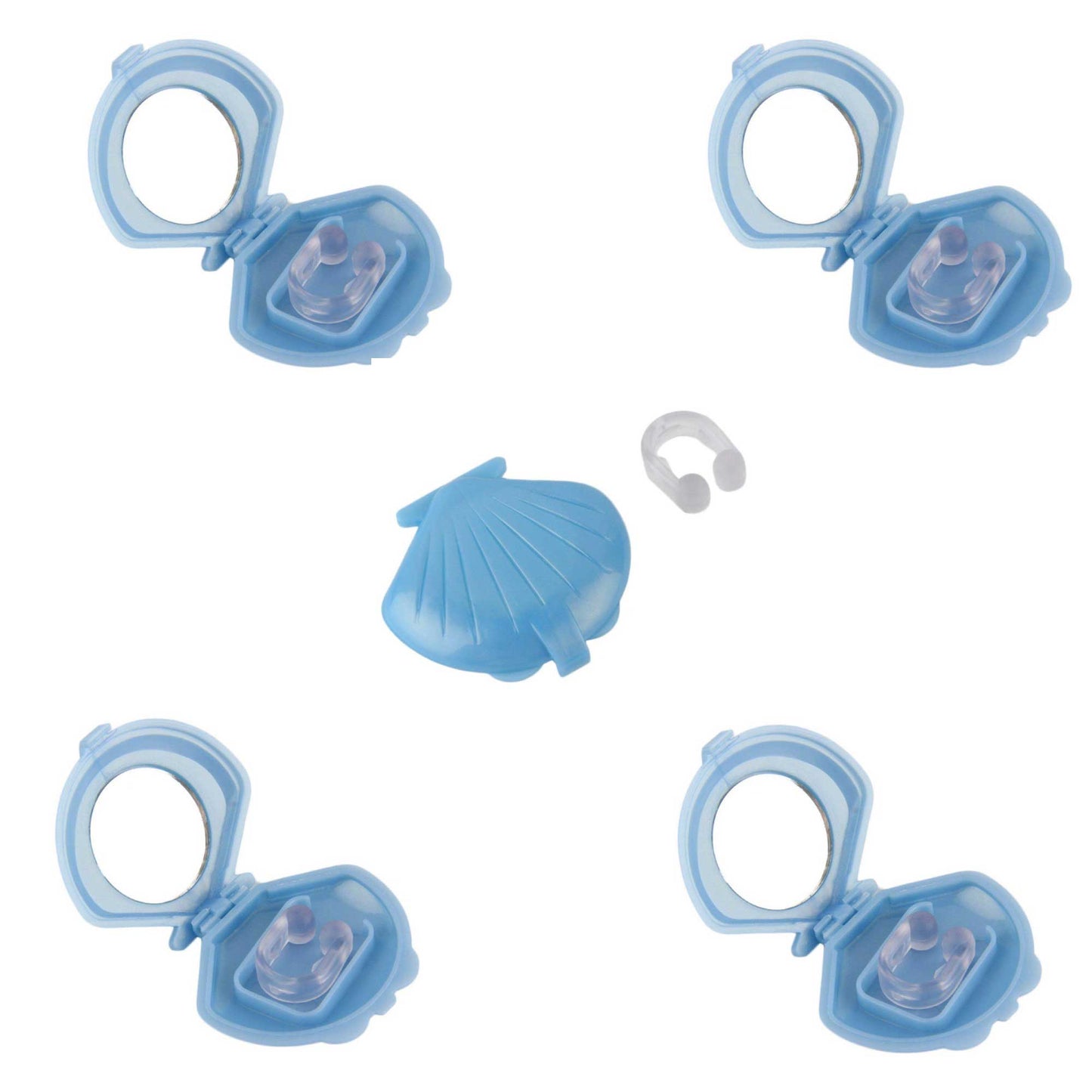 5x Anti Snoring Aid Nose Clips - Silicone Sleeping and Breathing Device-0